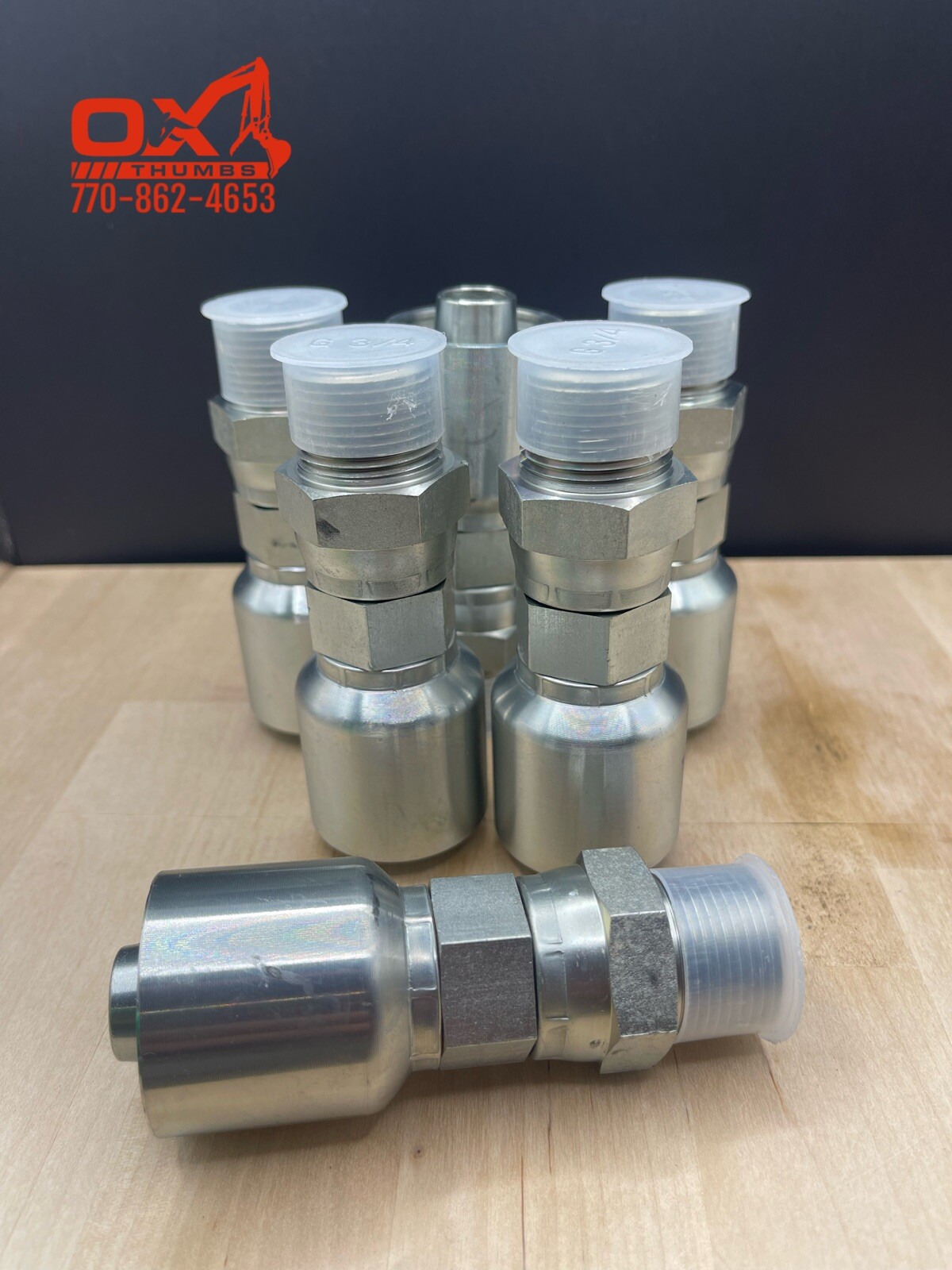 6 Pack Aftermarket Parker Series 43 11343-12-12 3/4″ NPT Male Swivel 3/4″ Hose