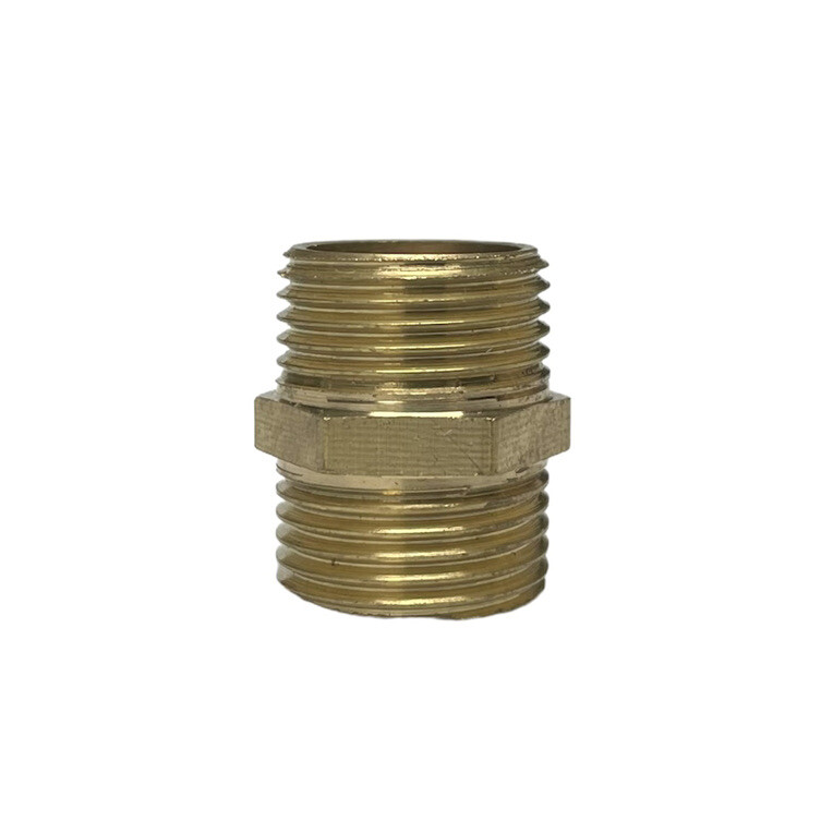 3/8” BSP Male to 3/8” BSP Brass Nipple Hex Coupler Connector Adapter Fitting