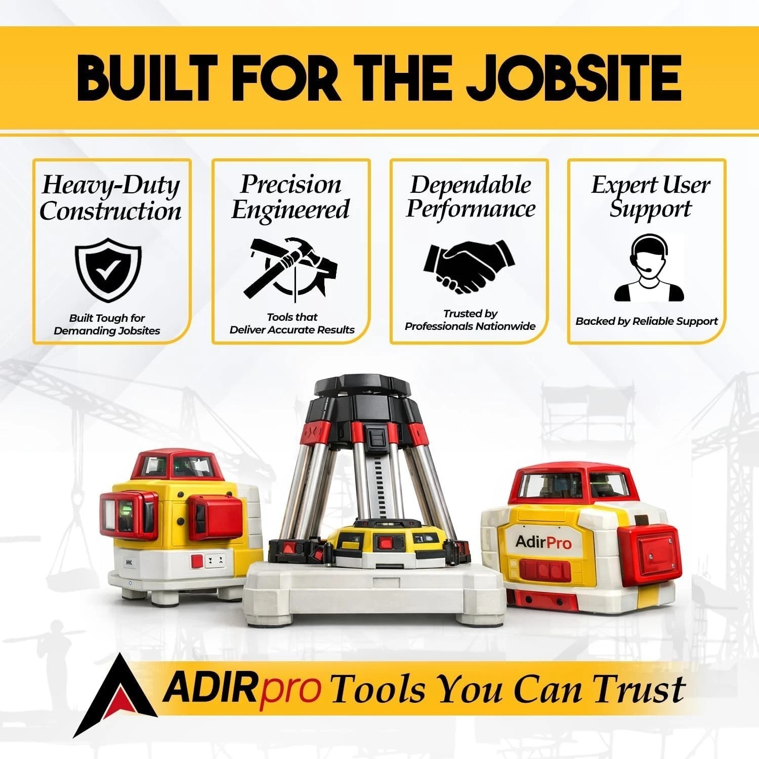 14 ft Telescoping Aluminum Leveling Rod with Bubble Level & Case