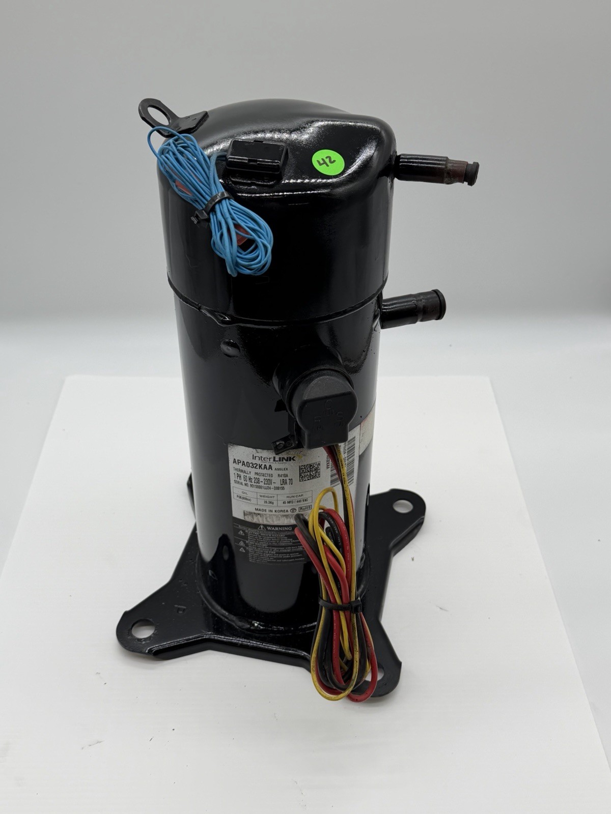 LG APA032KAA Compressor R410A 208/230V 1 PH 2.5-3.0 Ton Tested ❄️