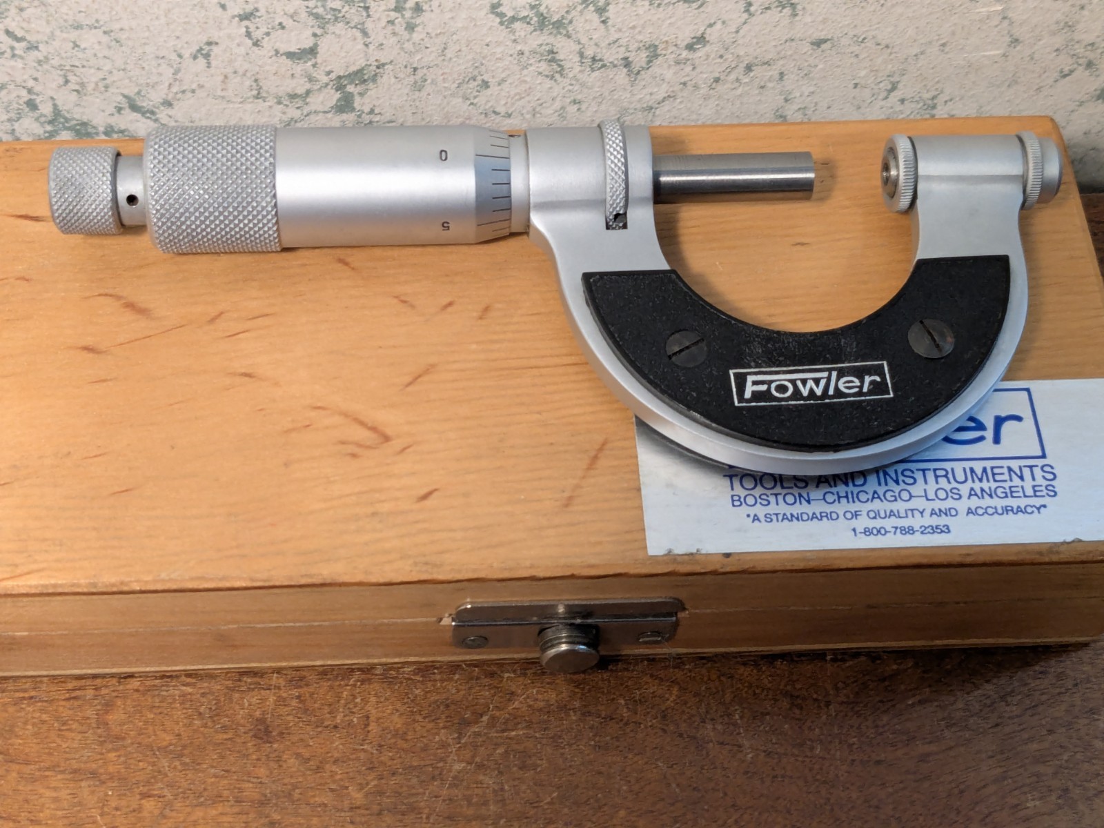 FOWLER 0-1 Inch THREAD PITCH MICROMETER w/ 5 ANVIL SETS – MADE in POLAND