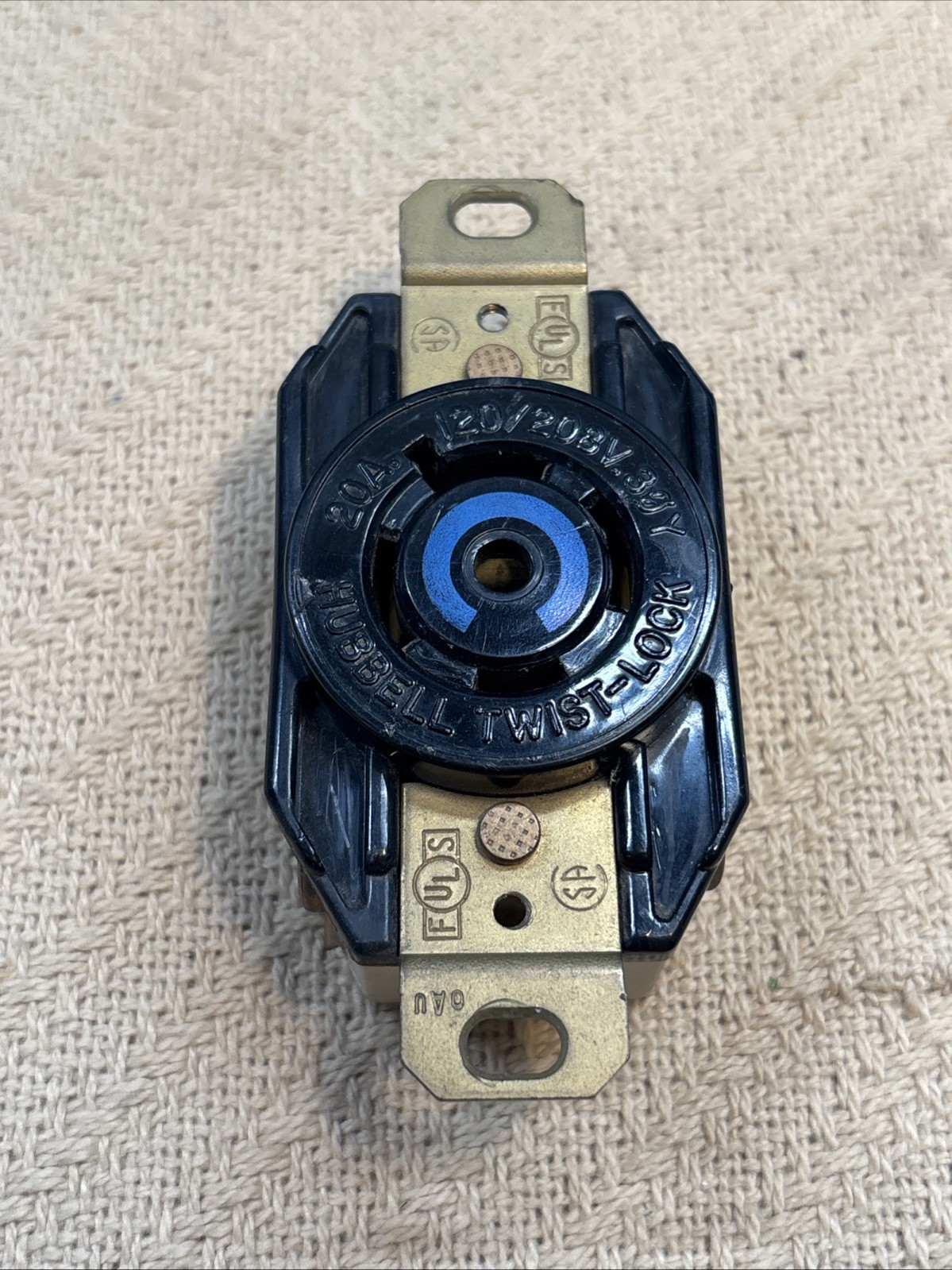 Hubbell HBL2510 Twist Lock Receptacle, 20A 120/208V, 3 Phase – NOB