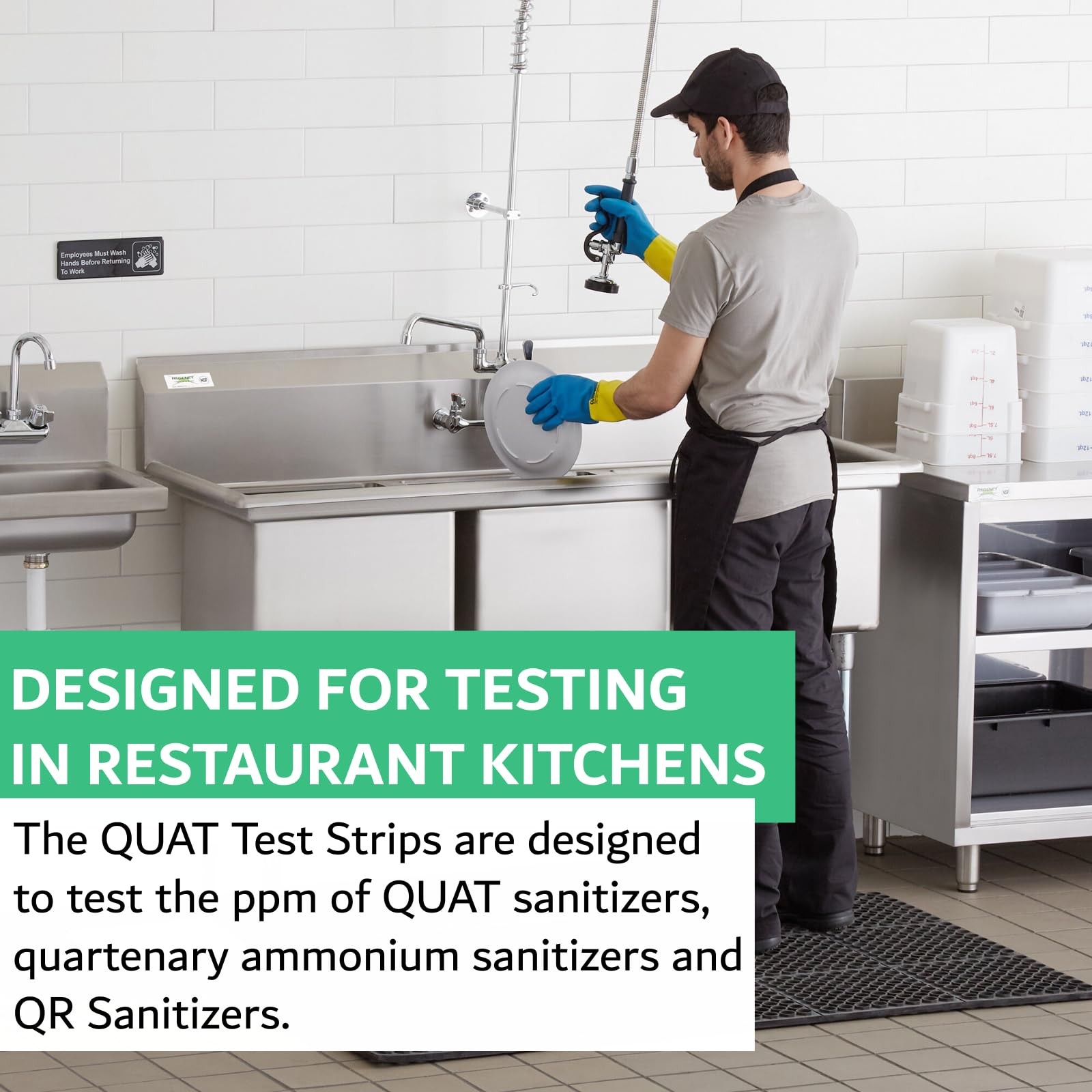 100 Pack Quat Sanitizer Test Strips for Sanitizing 100 Count (Pack of 1)