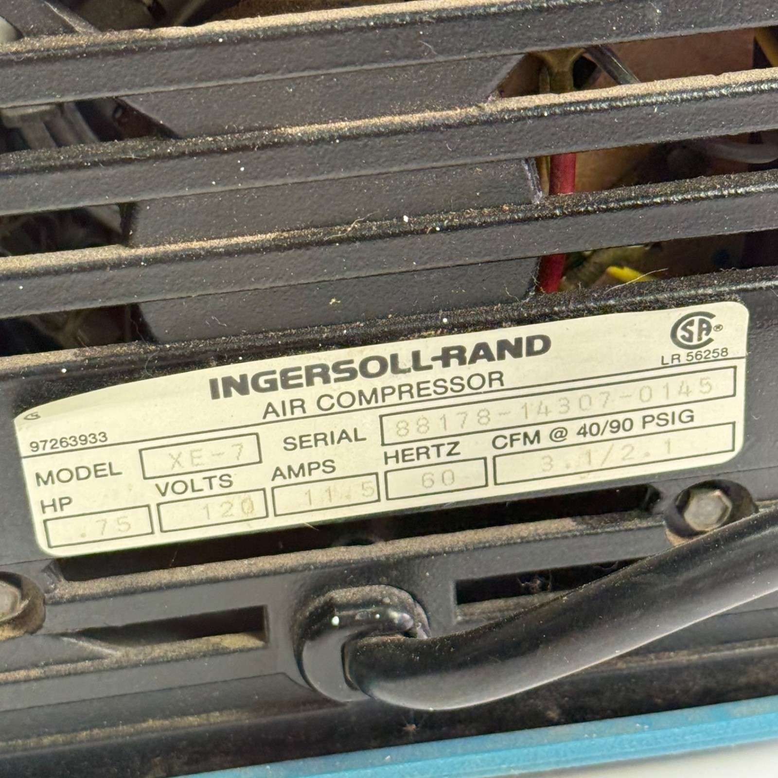 Vintage Ingersoll-Rand Rand 4000 XE-7 3/4 HP Portable Air Compressor 120V