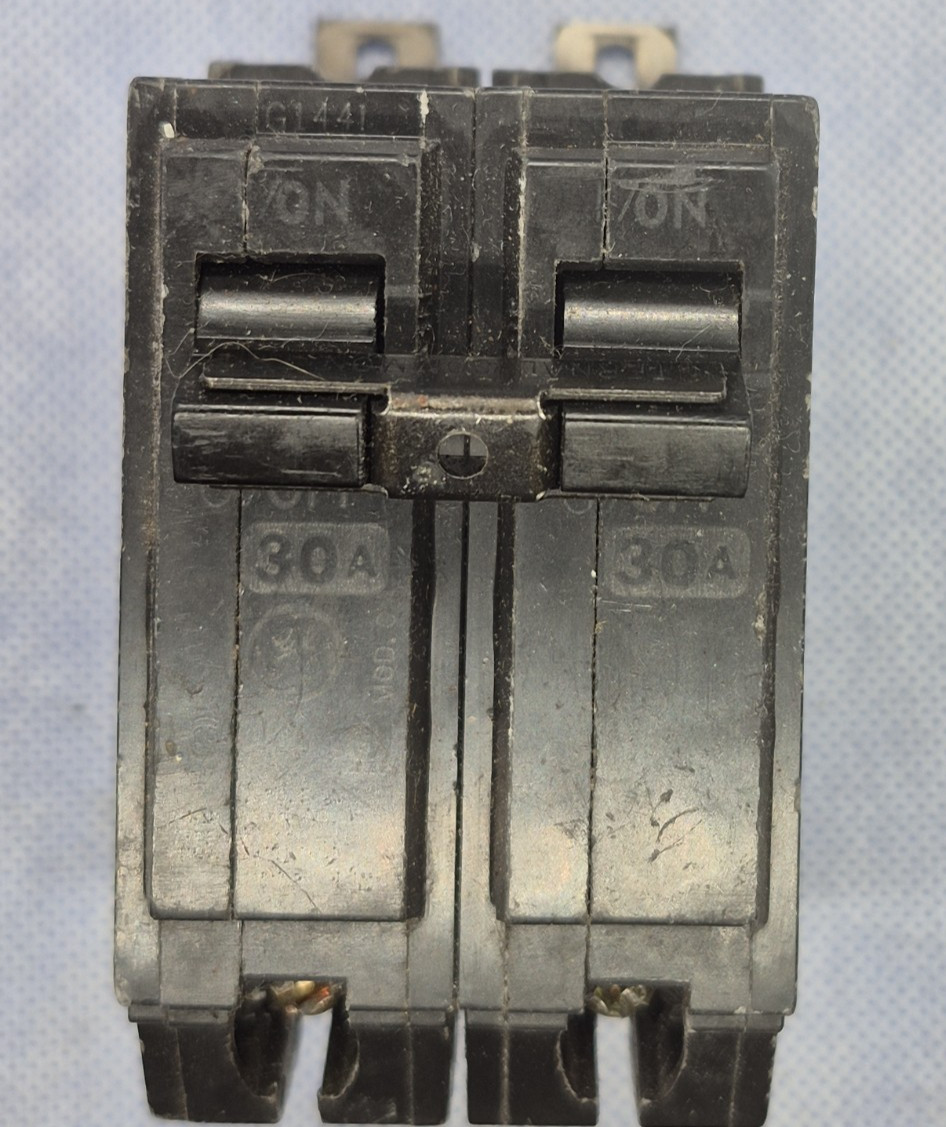 GE 30 Amp 2 Pole Breaker Type THQB Bolt-On Circuit Breaker THQB2130