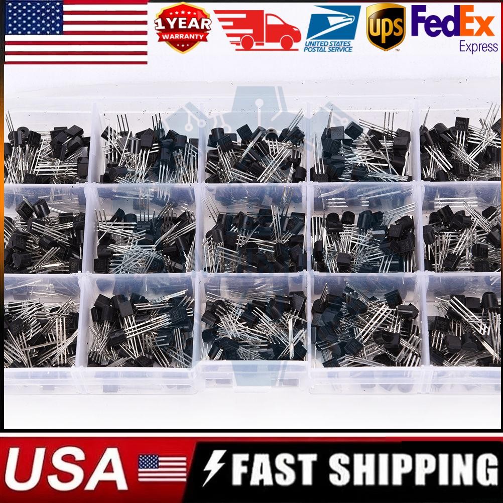 TO-92 Assortment NPN PNP DIY kit 15 value 600pcs Transistor