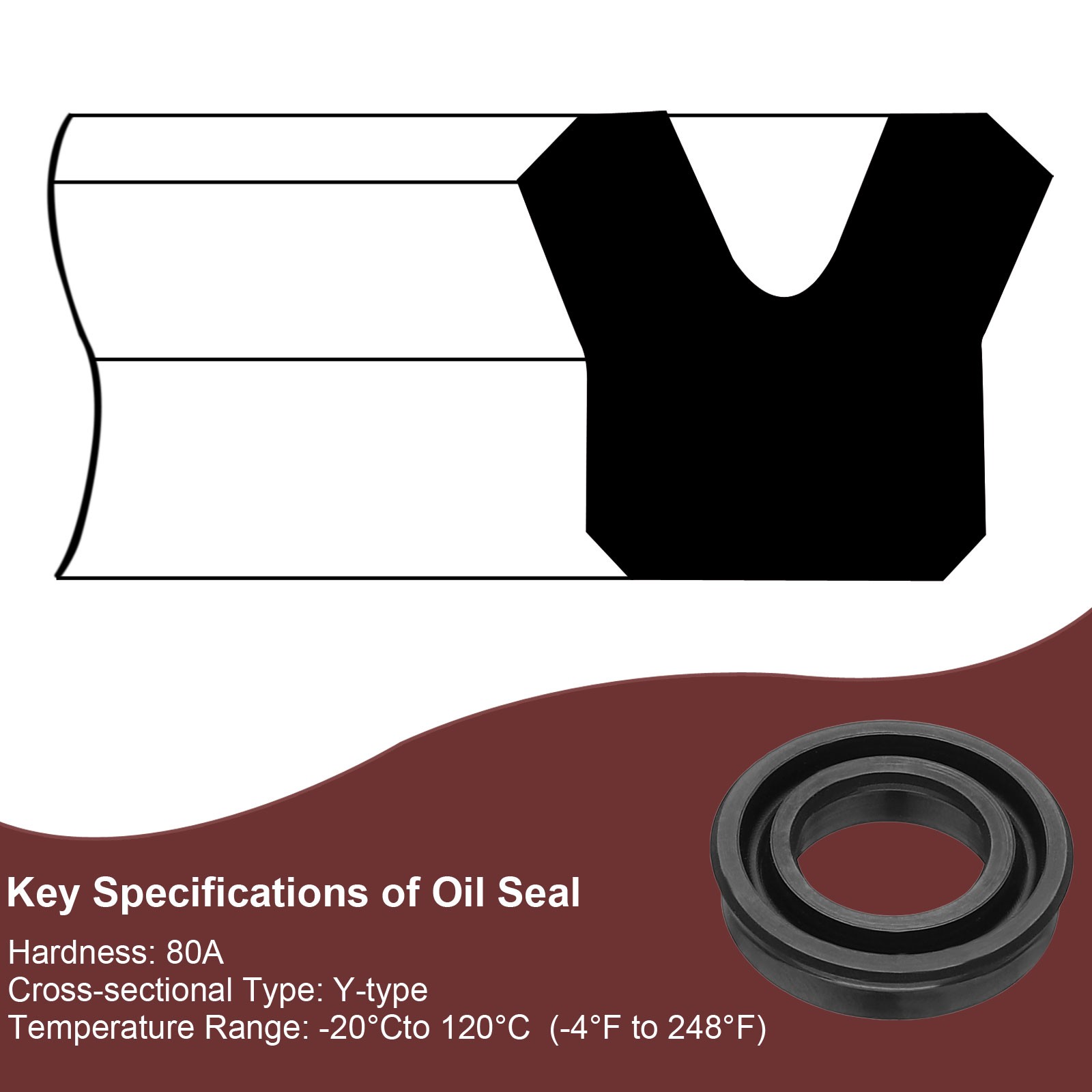 18 x 26 x 5mm Oil Seal 2 Pcs Lip Seals Nitrile Rubber Cover Radial Shaft Black