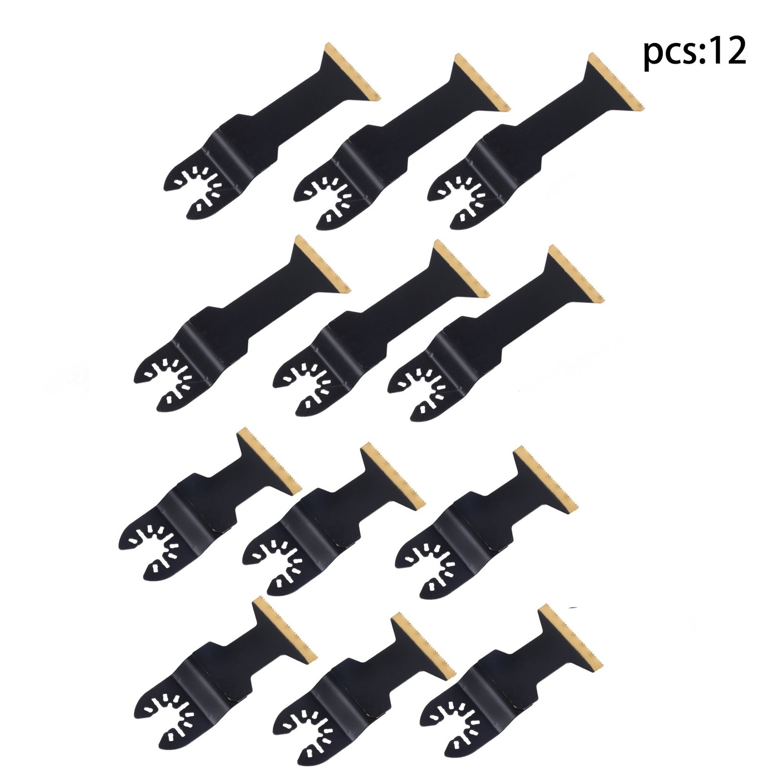 12-Piece Universal Titanium Plated Blades Kit Extended Multi Tool Cutting Blades