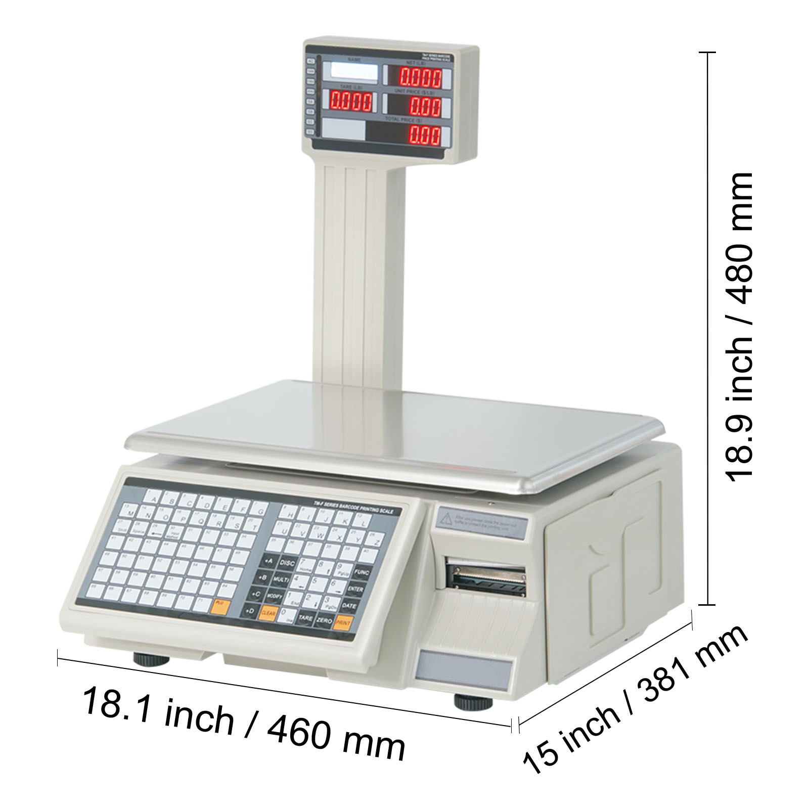 Uimoso 66Lbs 30KG Digital Price Scale for Commercial Food and Meat Weighing
