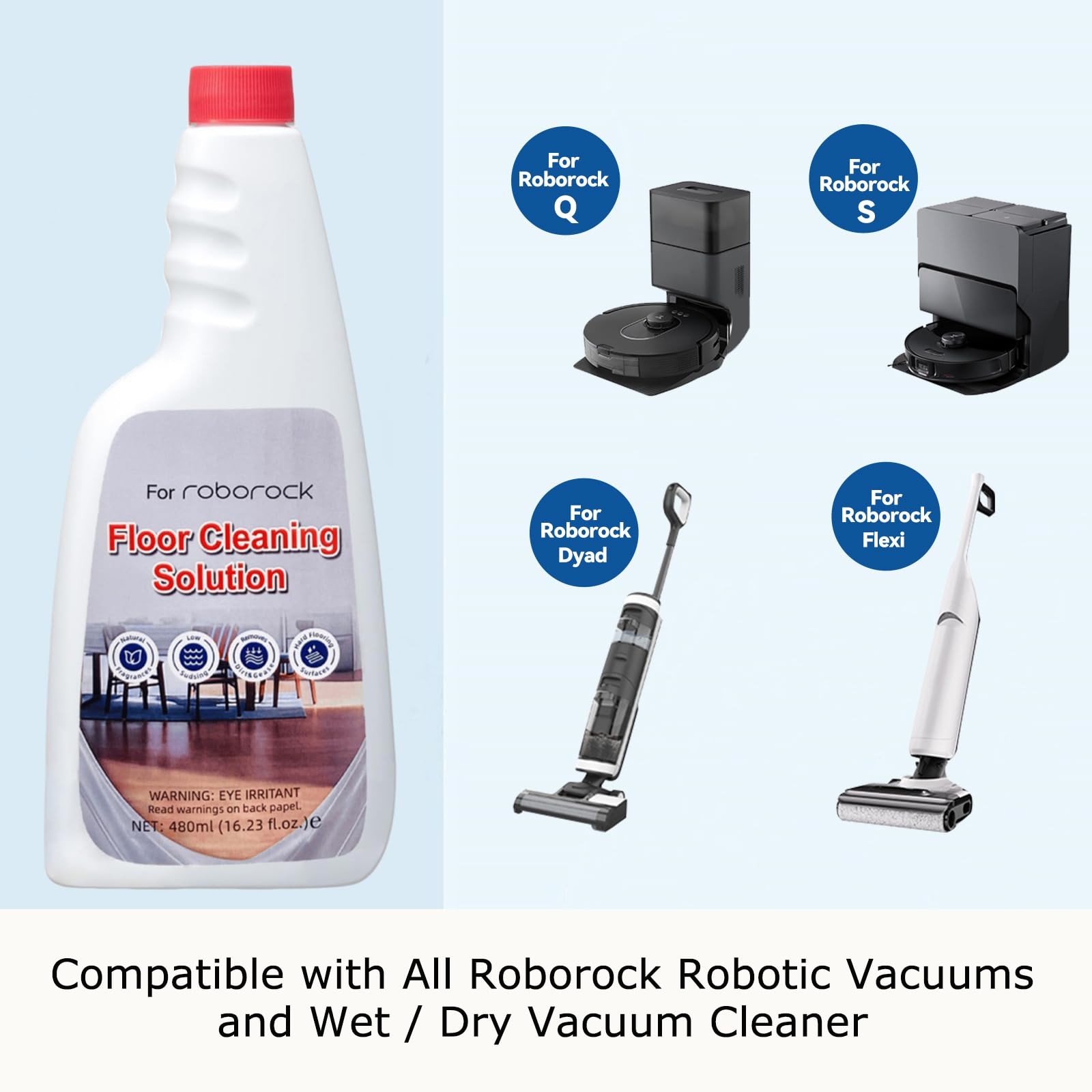 Cleaner Solution for Roborock Cleaning 16.93 Fl Oz (Pack of 2)