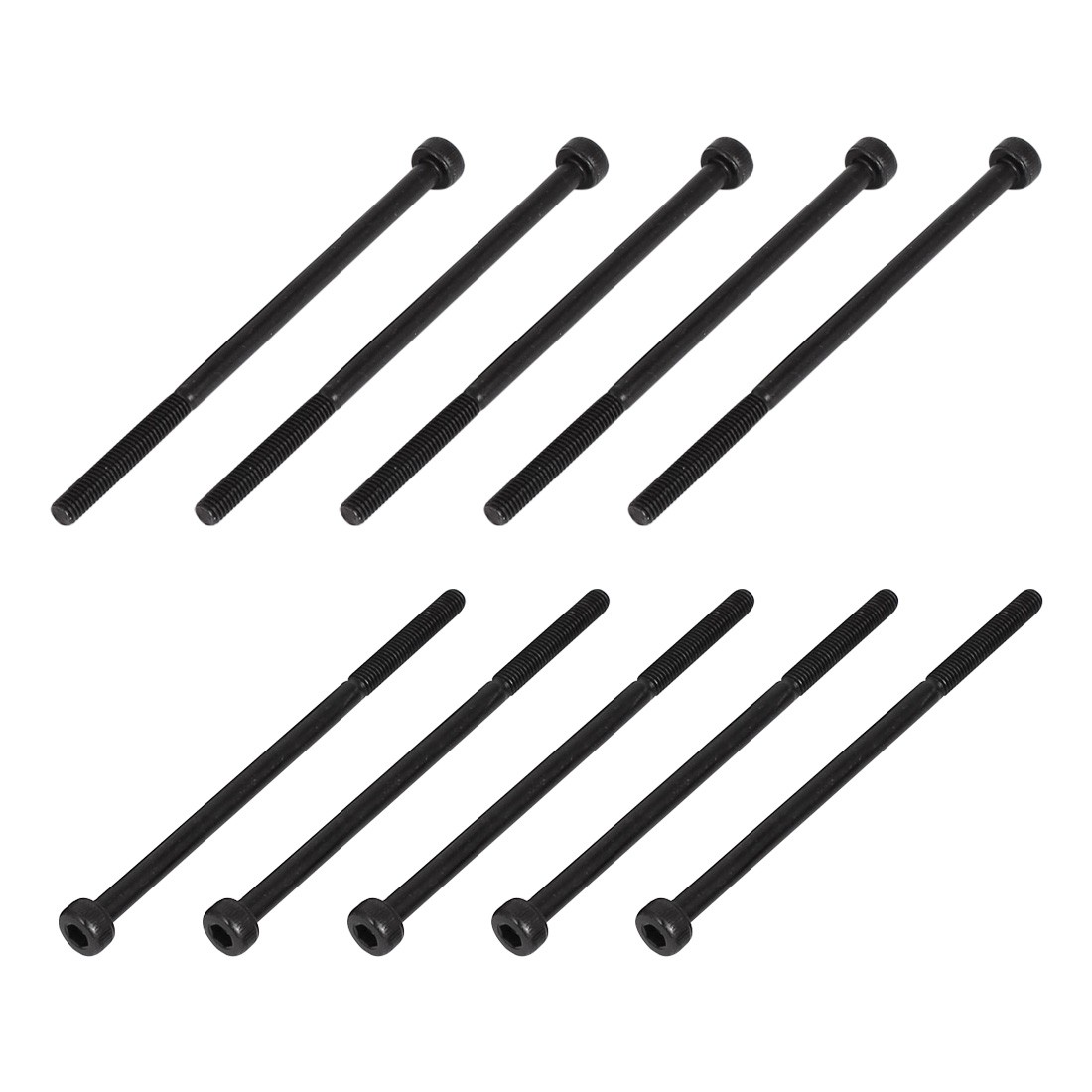 20PACK M3x60mm Hex Socket Screws Partially Threaded Bolt 12.9 Alloy Steel Black