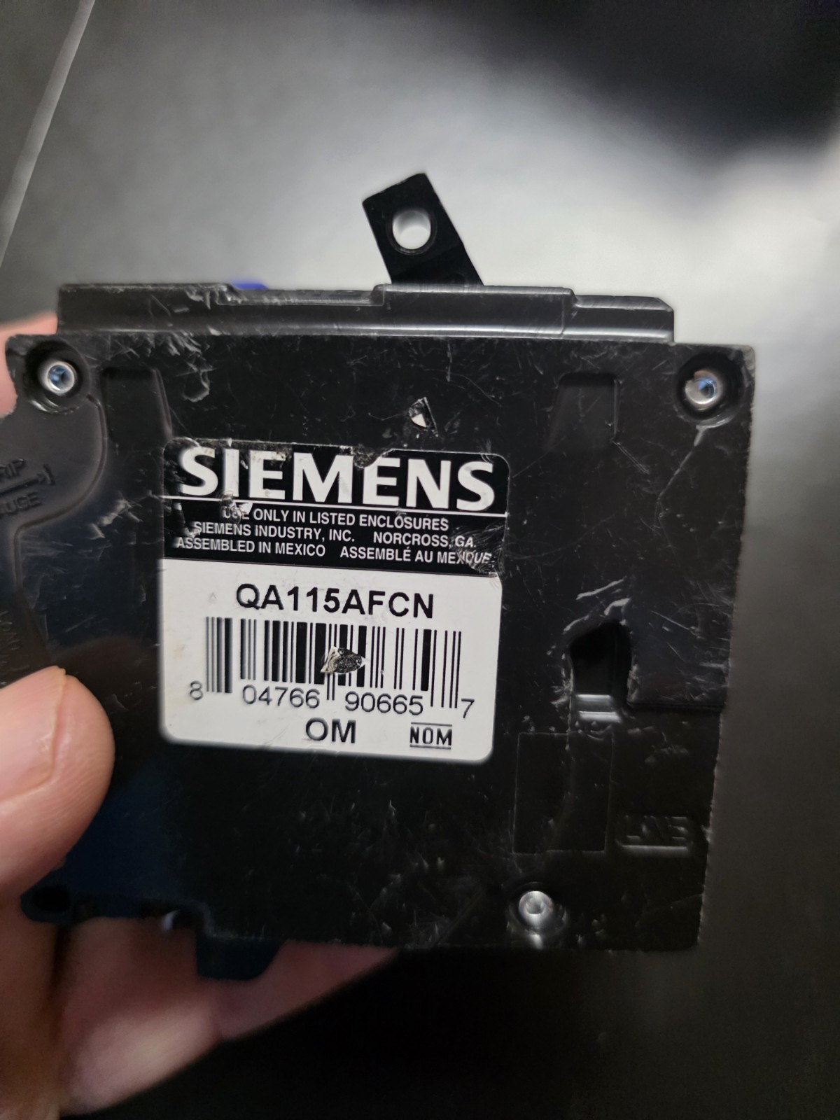 SIEMENS QA115AFCN ARC FAULT CIRCUIT BREAKER TYPE AFCI 15 AMP 1 POLE 🔥 Awesome