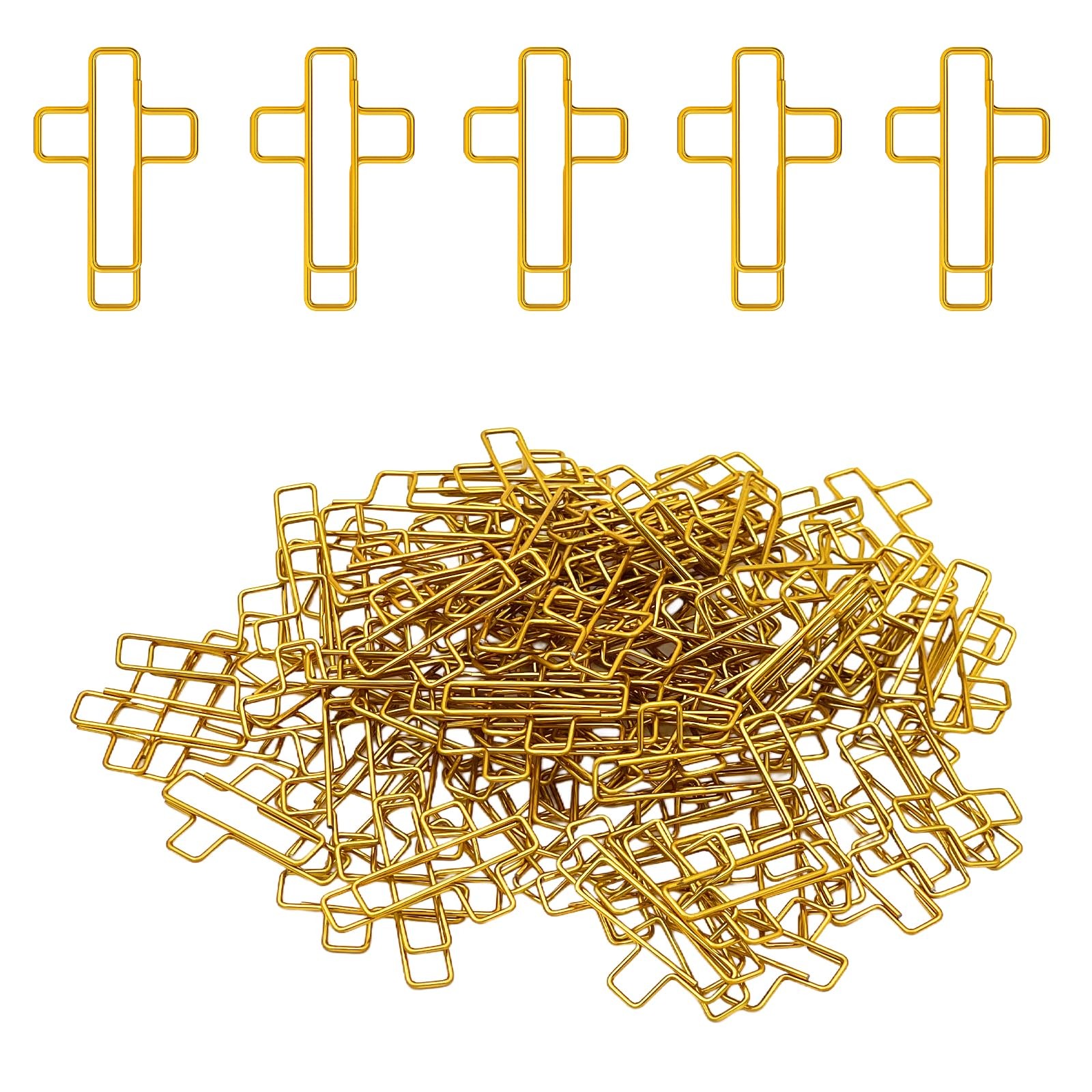 100 Pcs Cross Paper Clips Bible Book Bookmarks for Journaling Bible Study Church