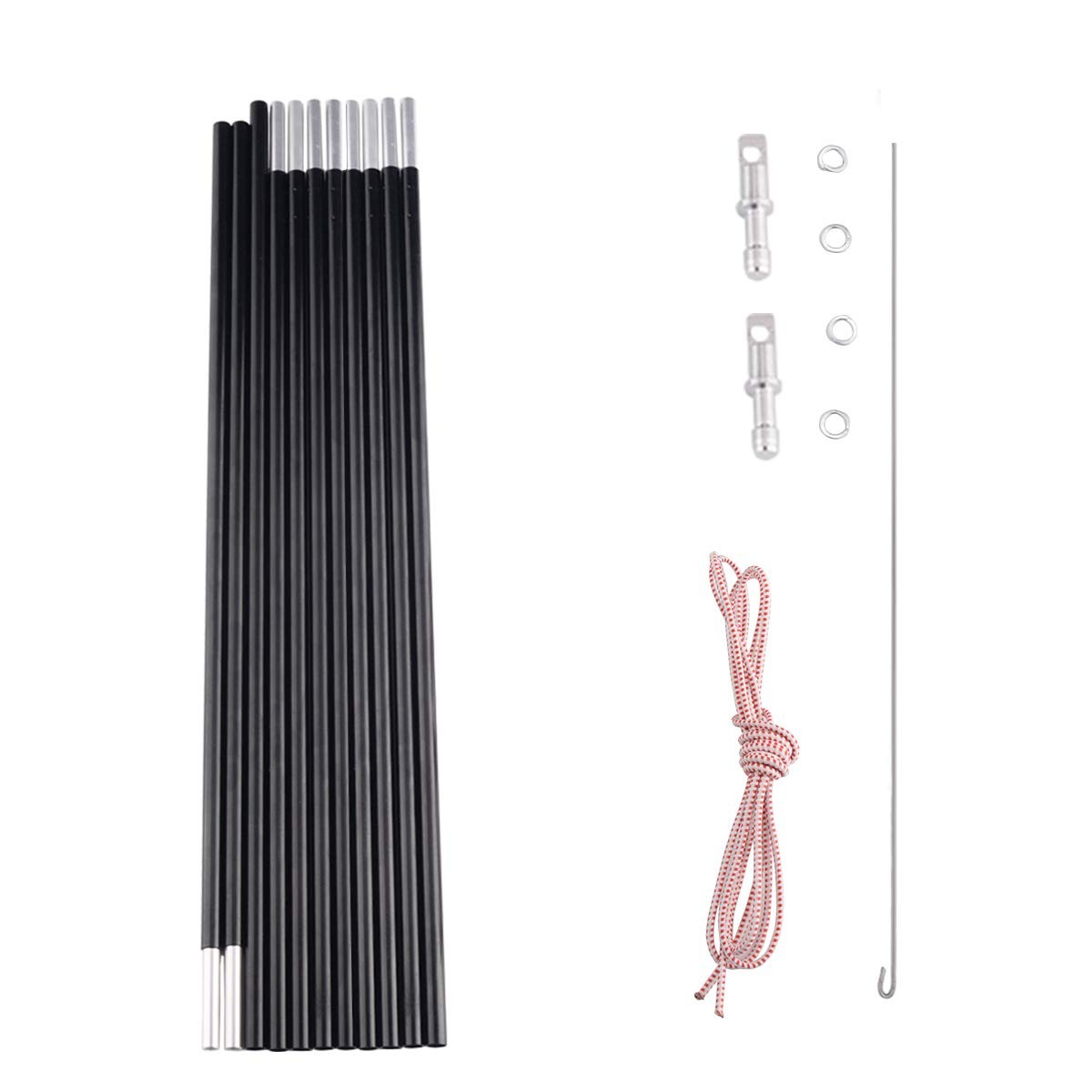 Aluminum Tent Poles Replacement Lightweight Repair Kit 7001 Alloy T6 Heated