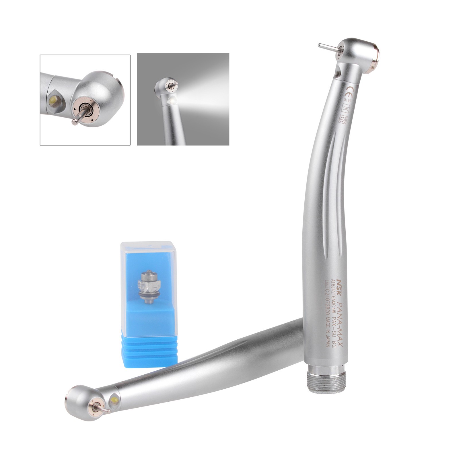 2PCS Dental LED High Speed Handpieces with Low Speed Handpiece Kit EX-203C B2 US