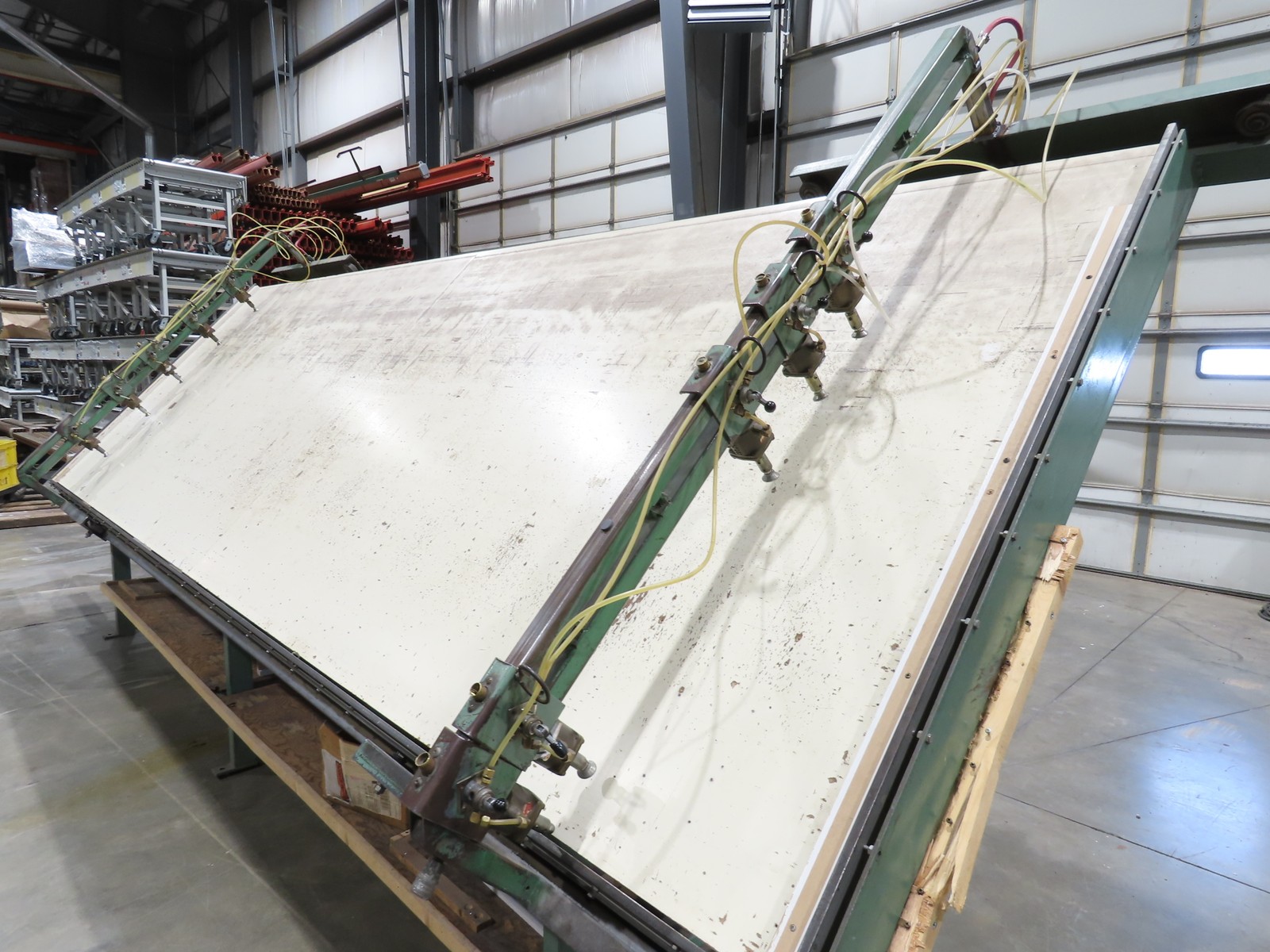 5’x 16′ Face Frame Assembly Table Pneumatic Dual Clamp Steel Frame