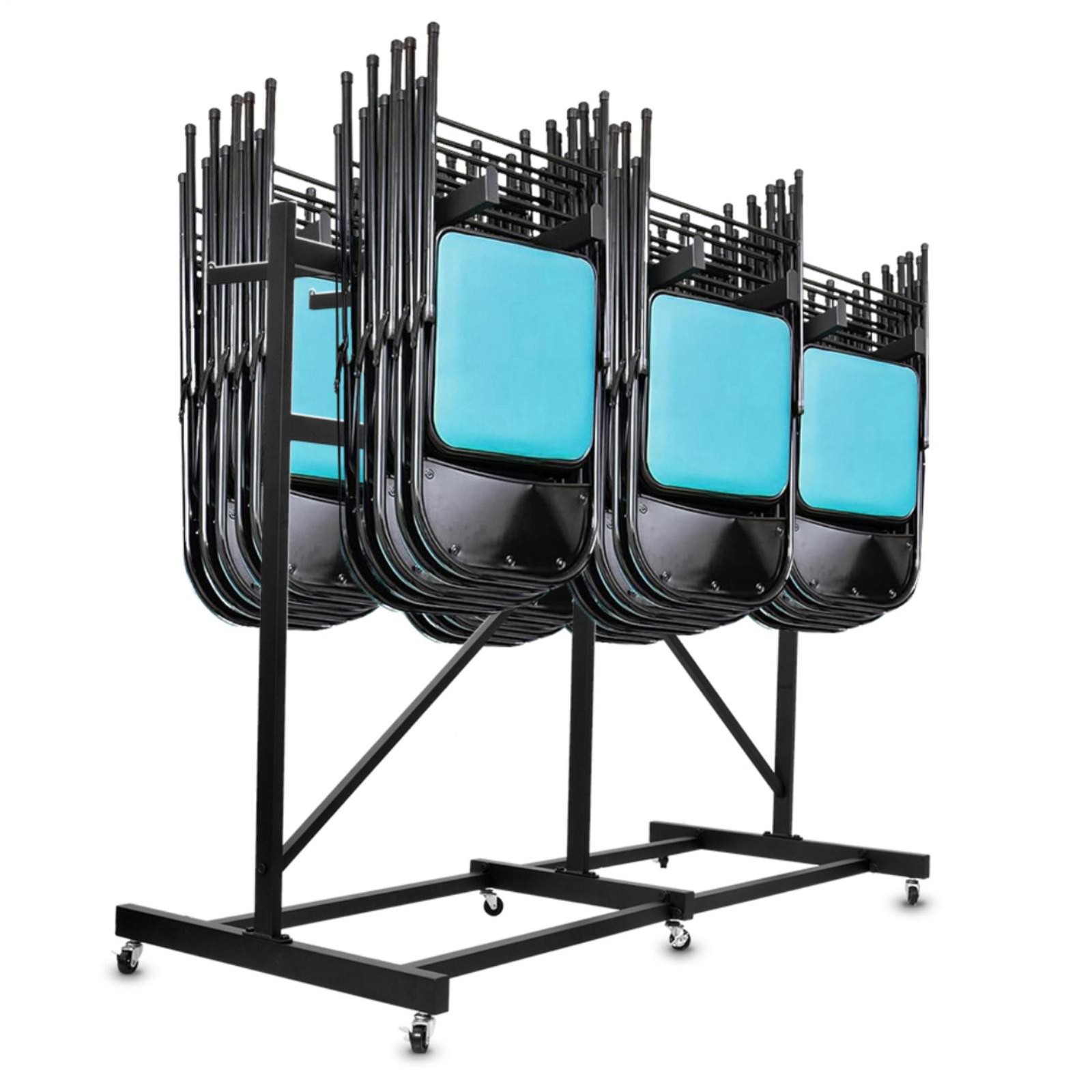 42 Chairs Folding Chair Cart Thickened Folding Chair Rack 660lbs Heavy Duty