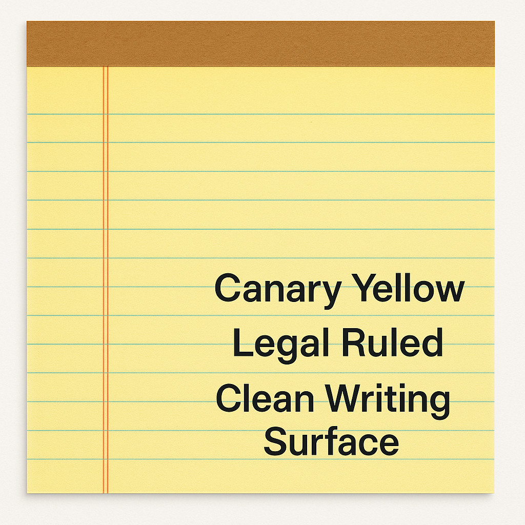 TOPS Legal Pad 8.5×11.75 Canary Legal Ruled 100 Sheet Pads 9-Pack BubbleBox