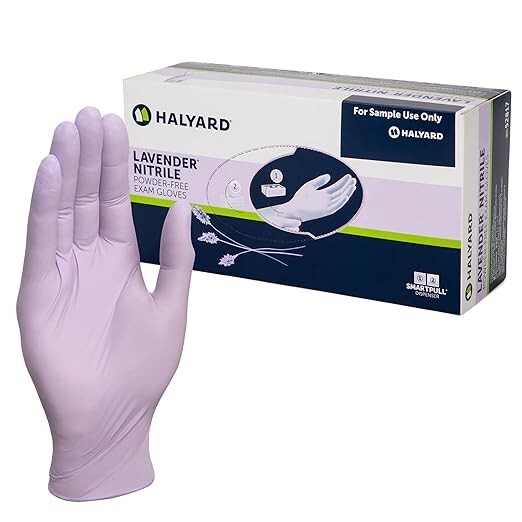 Halyard Lavender Nitrile Exam Gloves 52817 – BOX of 250 SMALL