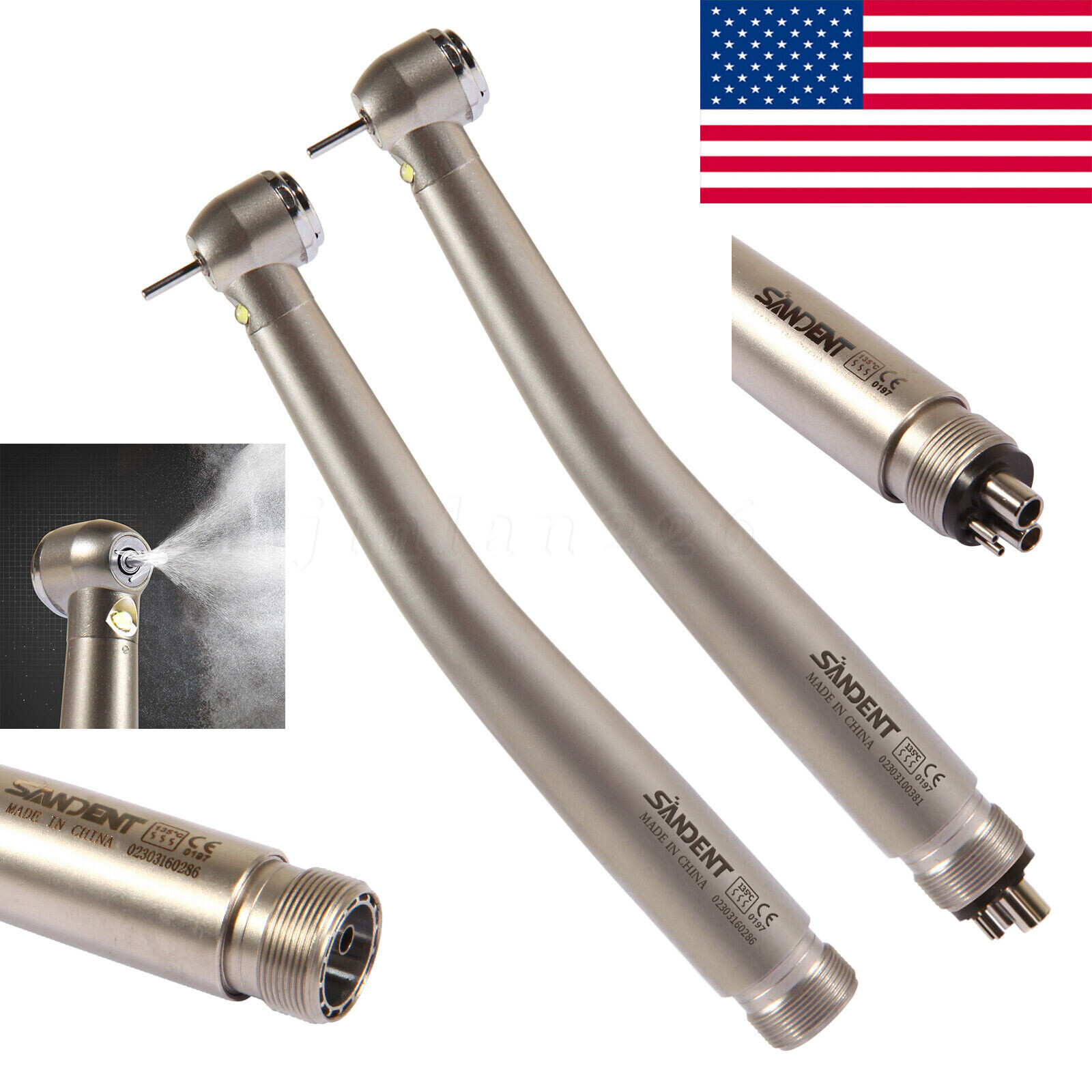 Estilo NSK Dental Pieza mano LED de alta velocidad Pana MAX EK LED 2 & 4Hole USA