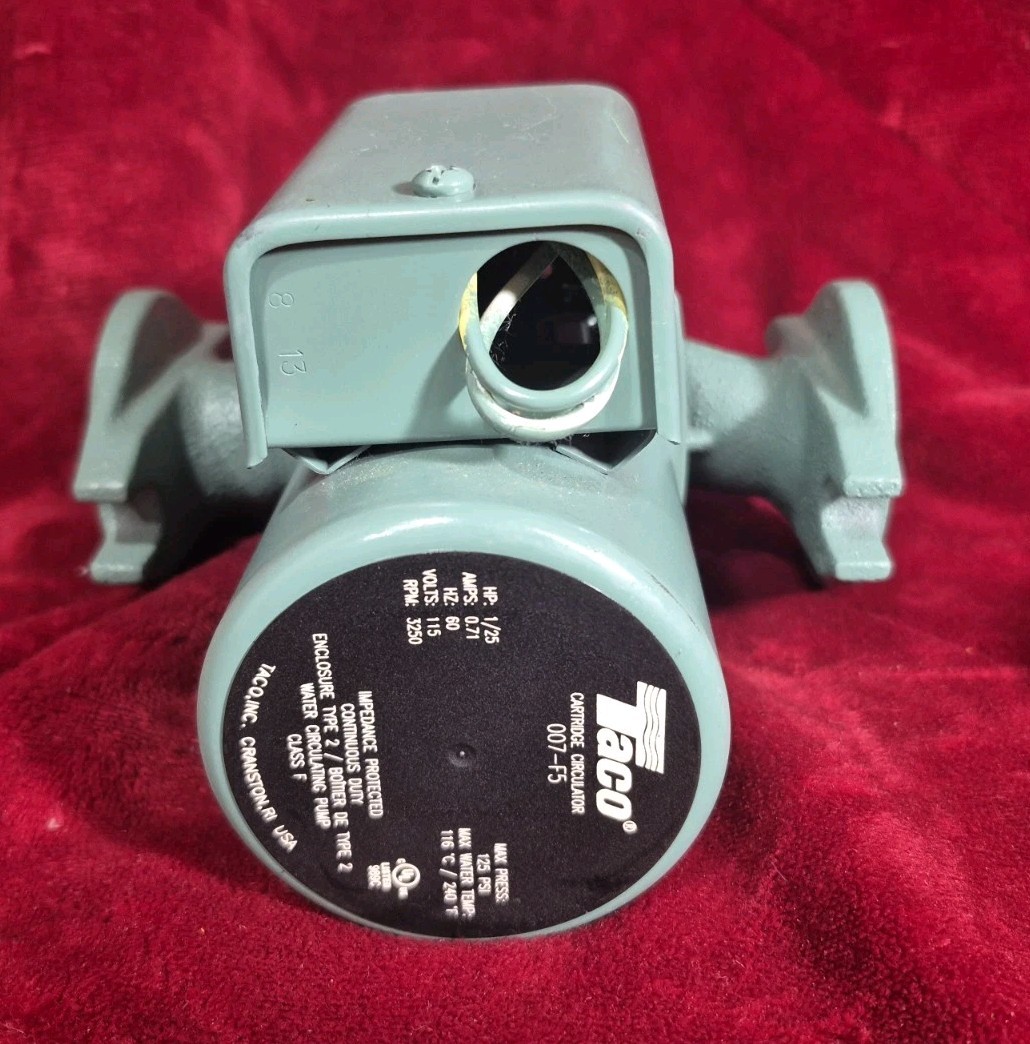 Taco 007-F5 Cast Iron Circulator, 1/25 HP New Open Box