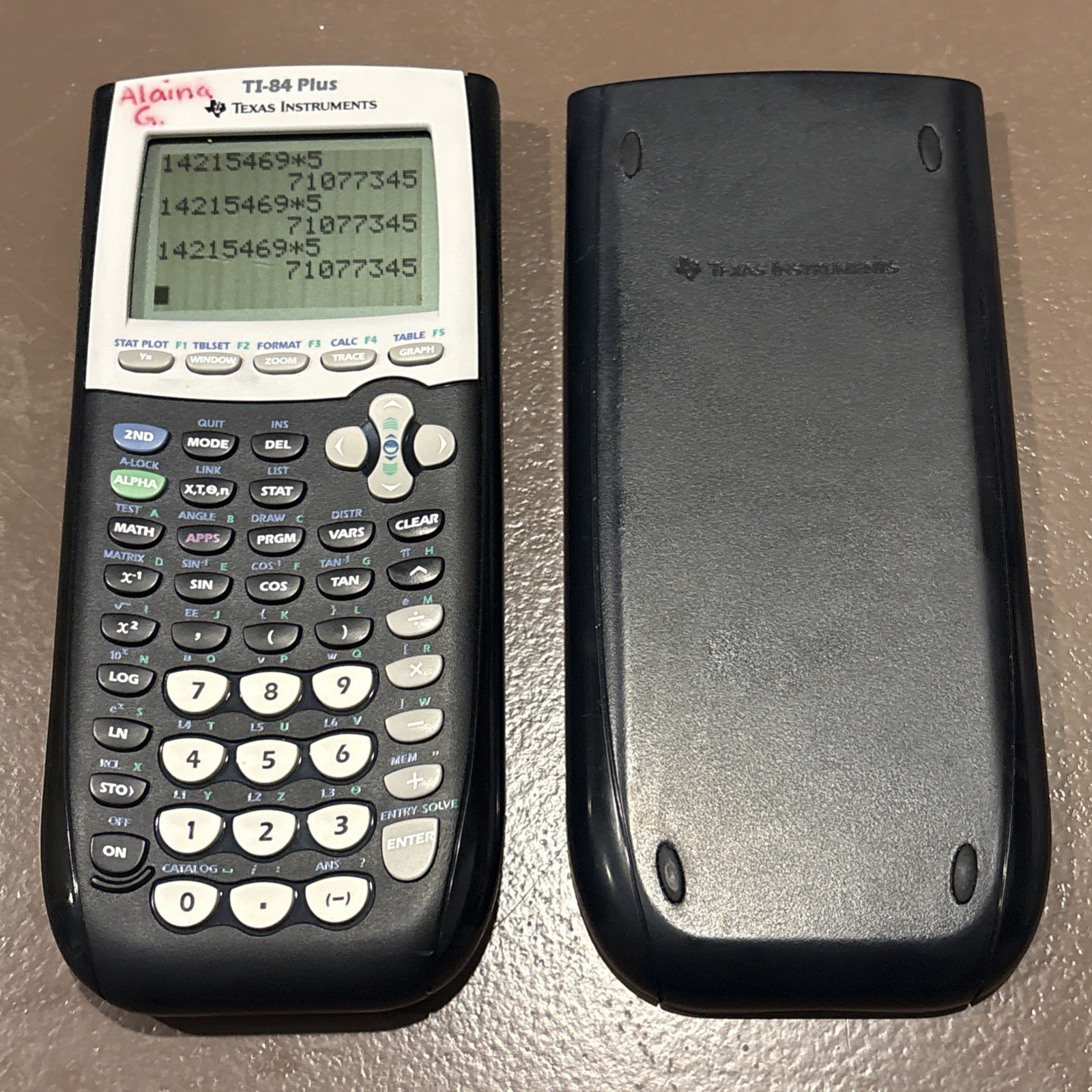 Texas Instruments TI-84 Plus Graphing Calculator with Cover Tested & Working