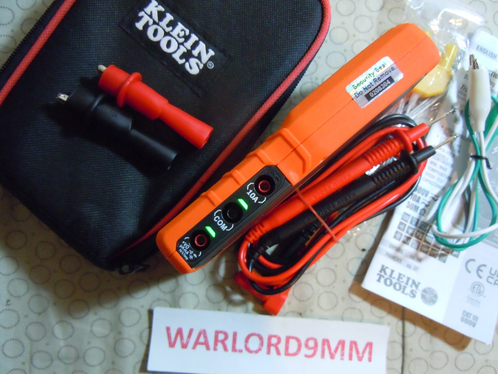 KLEIN TOOLS MM450 TRMS MULTIMETER WITH ACCESSORIES + KLEIN CASE – 0208304.