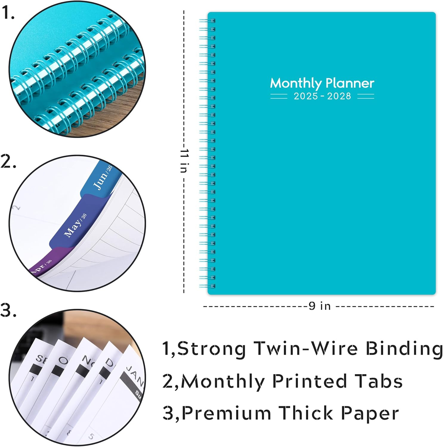 2025-2028 Monthly Planner/Calendar – 3 Year Monthly Planner 2025-2028, Jul.2025