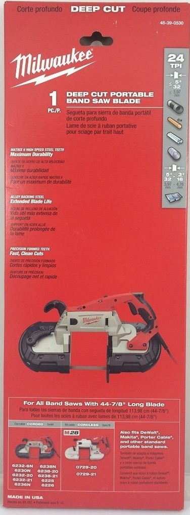 Milwaukee 48-39-0530 Band Saw Blade 44-7/8 in. 24 tpi 1 pack