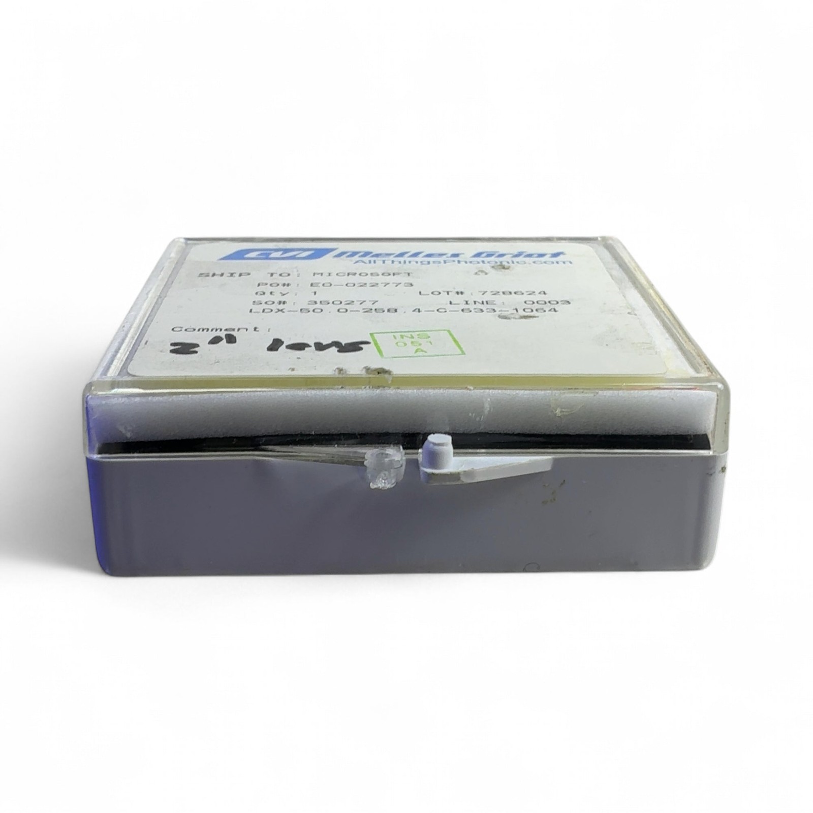 CVI Meller Griot LDX-50.0-258.4-C-633-1064 2″ 2″ Laser Optical Lens New Open Box
