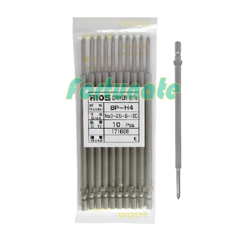 10PC/bag NEW FOR Screwdriver head BP-H4 No.0-2.5-B-40/60/80/100/120