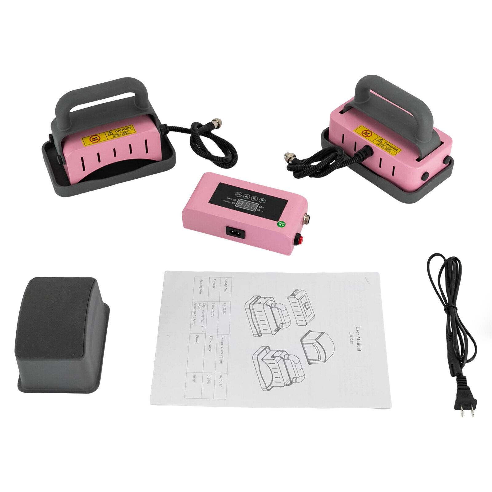 300W T-Shirts Cap Heat Press Machine Electric Hat Heat Press Machine 0-400°F