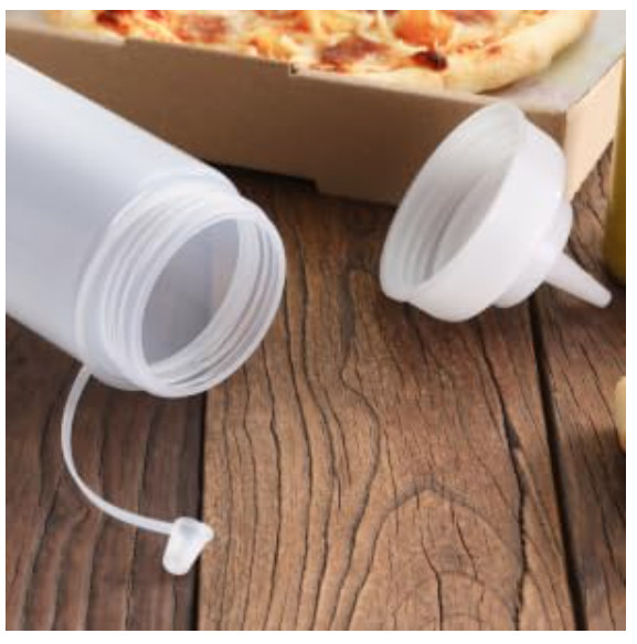 New Star 32 Oz Wide Mouth Squeeze Bottles 6 Pack BPA Free Condiment Dispenser