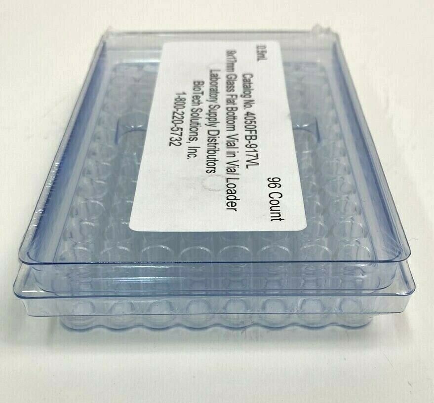Biotech Glass Vial 0.5 ml Flat Bottom Total of 288 Vials