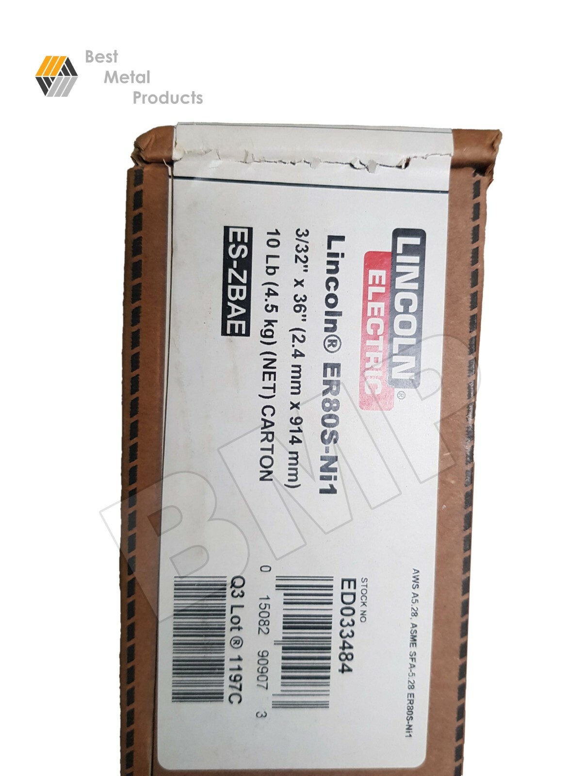NEW 10lbs. Tube Lincoln ER80S-Ni1 Mild Steel Welding Filler Rod 1/8″ 3.2mm 106