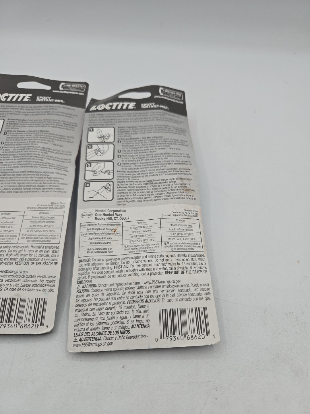 Loctite 1365868 2 Part Epoxy Instant Mix 5 Minute Syringe Adhesive Pack of 2
