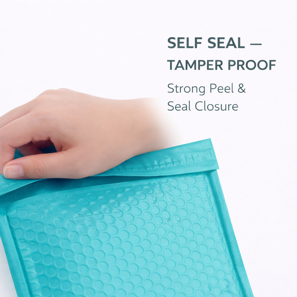 #000 Teal Bubble Mailers 4×8 Self Seal Padded Envelopes Shipping Bags Bulk