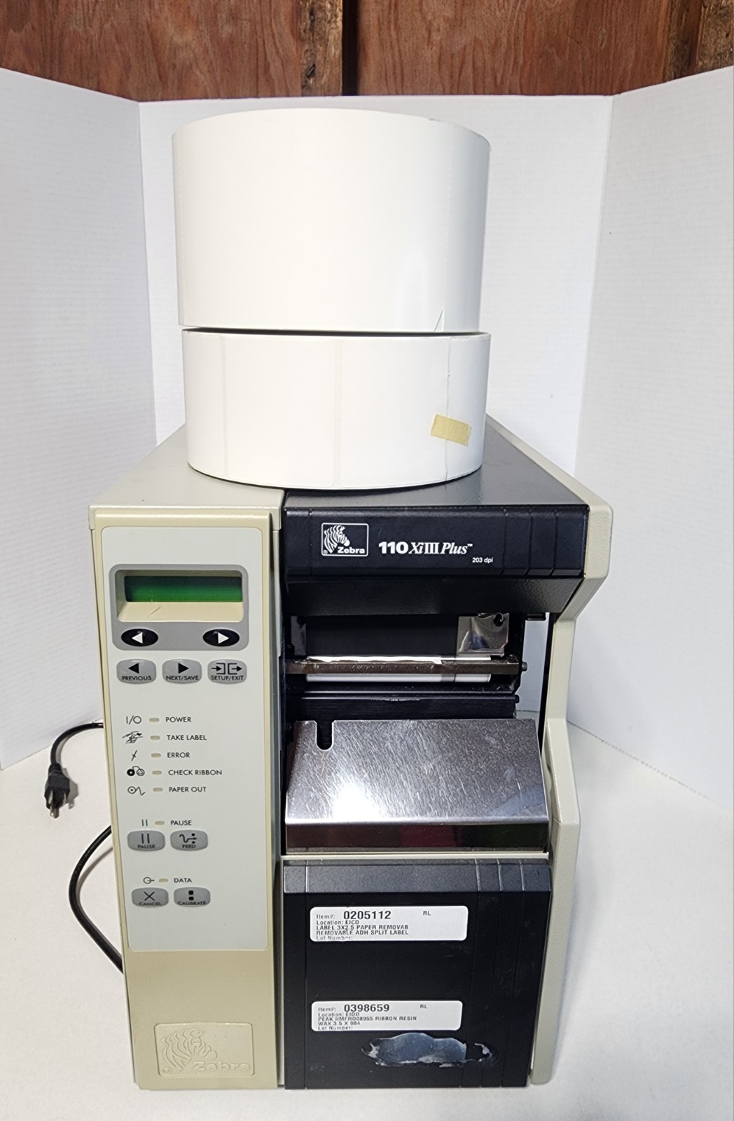 Zebra 110XiIII Plus Heavy Duty 600dpi Network USB Thermal Label Printer + Extras