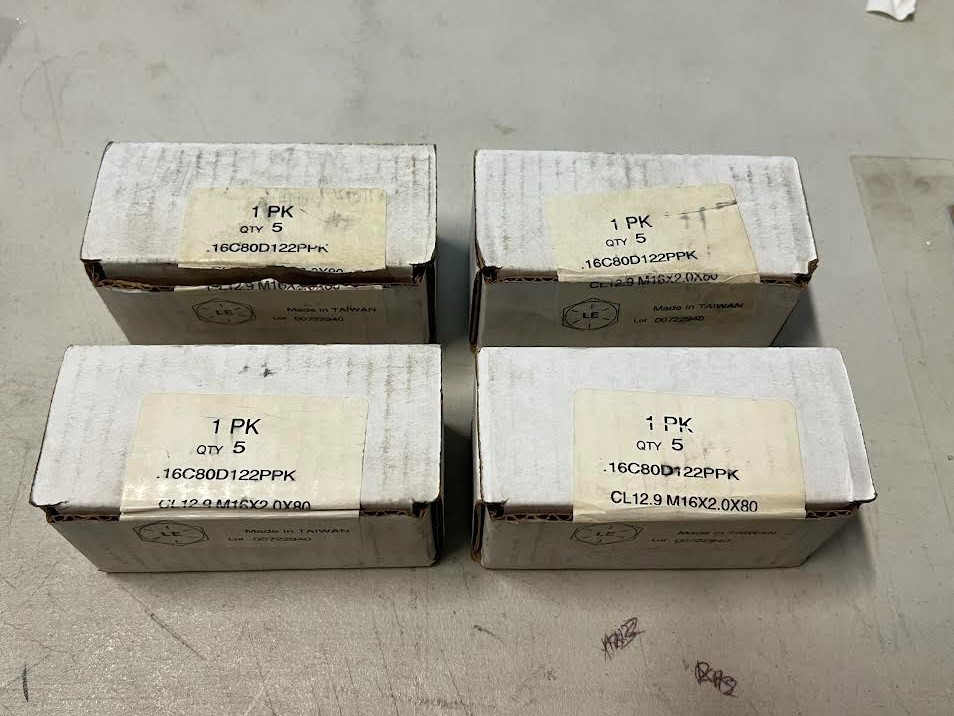 Lot of 20 CL12.9 M16X2.0X80 Socket Head Screws 3 in. Grade 8 Partially Threaded
