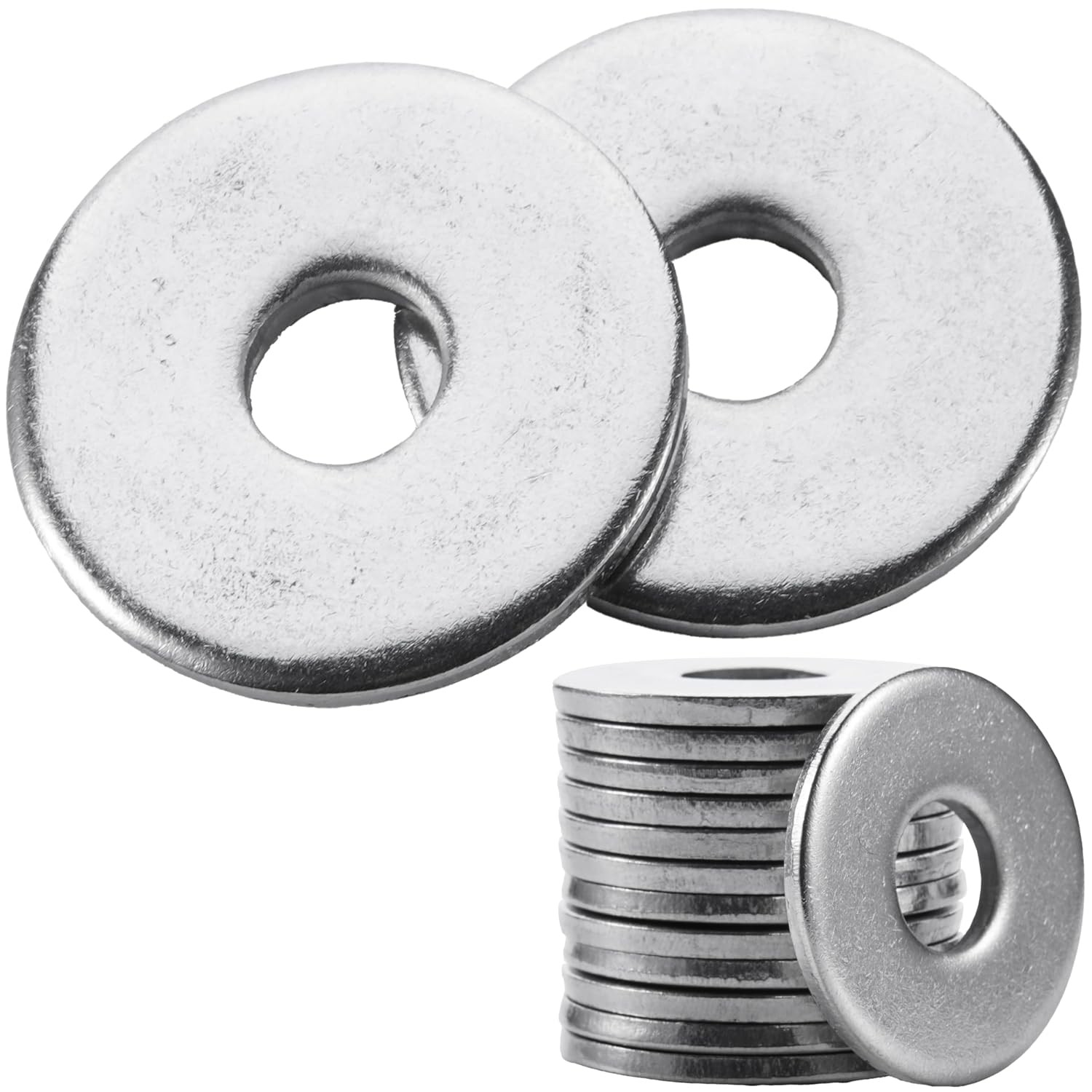 20 Pcs 3/8″ Fender Washers Stainless, 3/8″ ID X1.16 OD X 0.1″ Thick, Large Fende