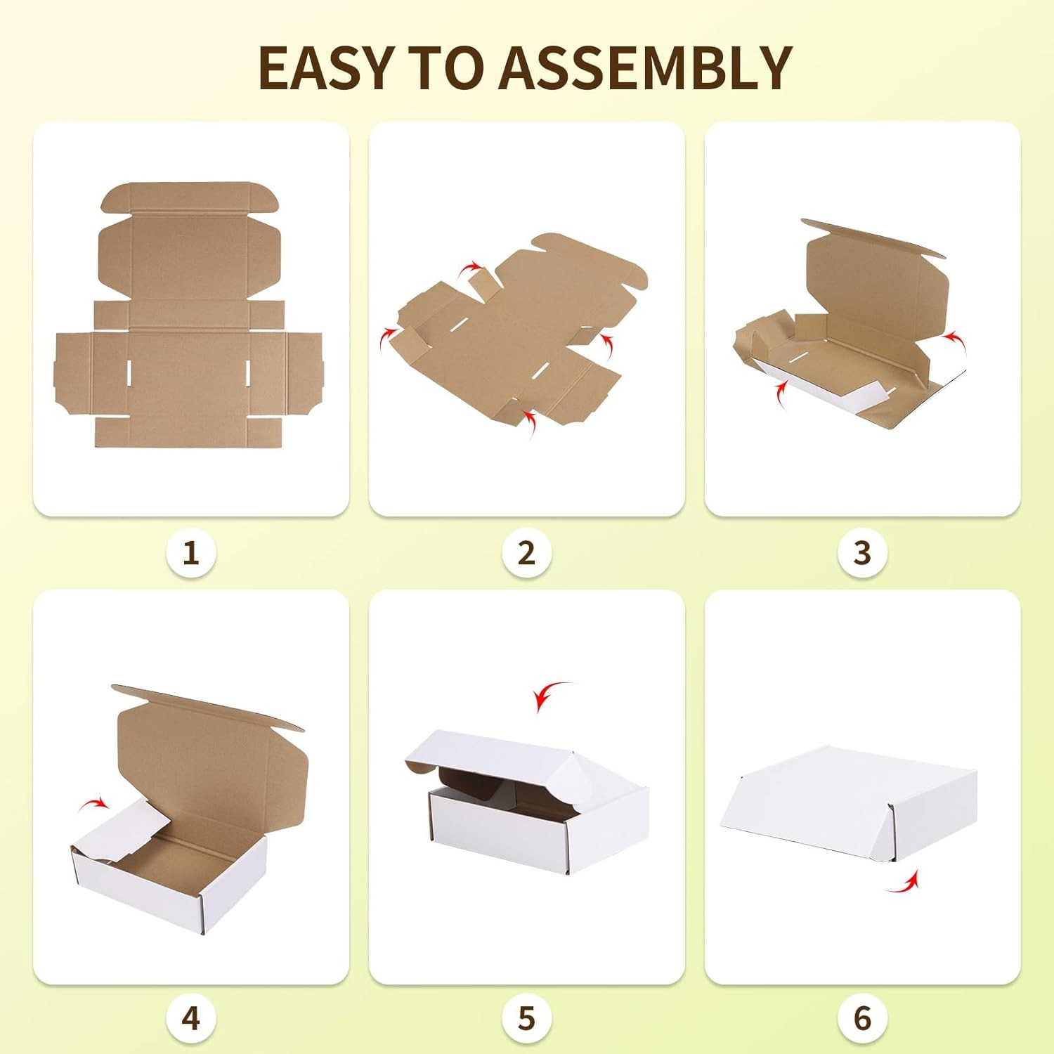 30 Pack 7x5x2 White Corrugated Mailer Boxes Cardboard Shipping Cartons