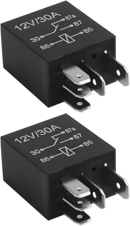 2PCS 5Pin 12V 30A Heavy Duty Vehicle Standard Starter Relay for Mo Color: 5Pin
