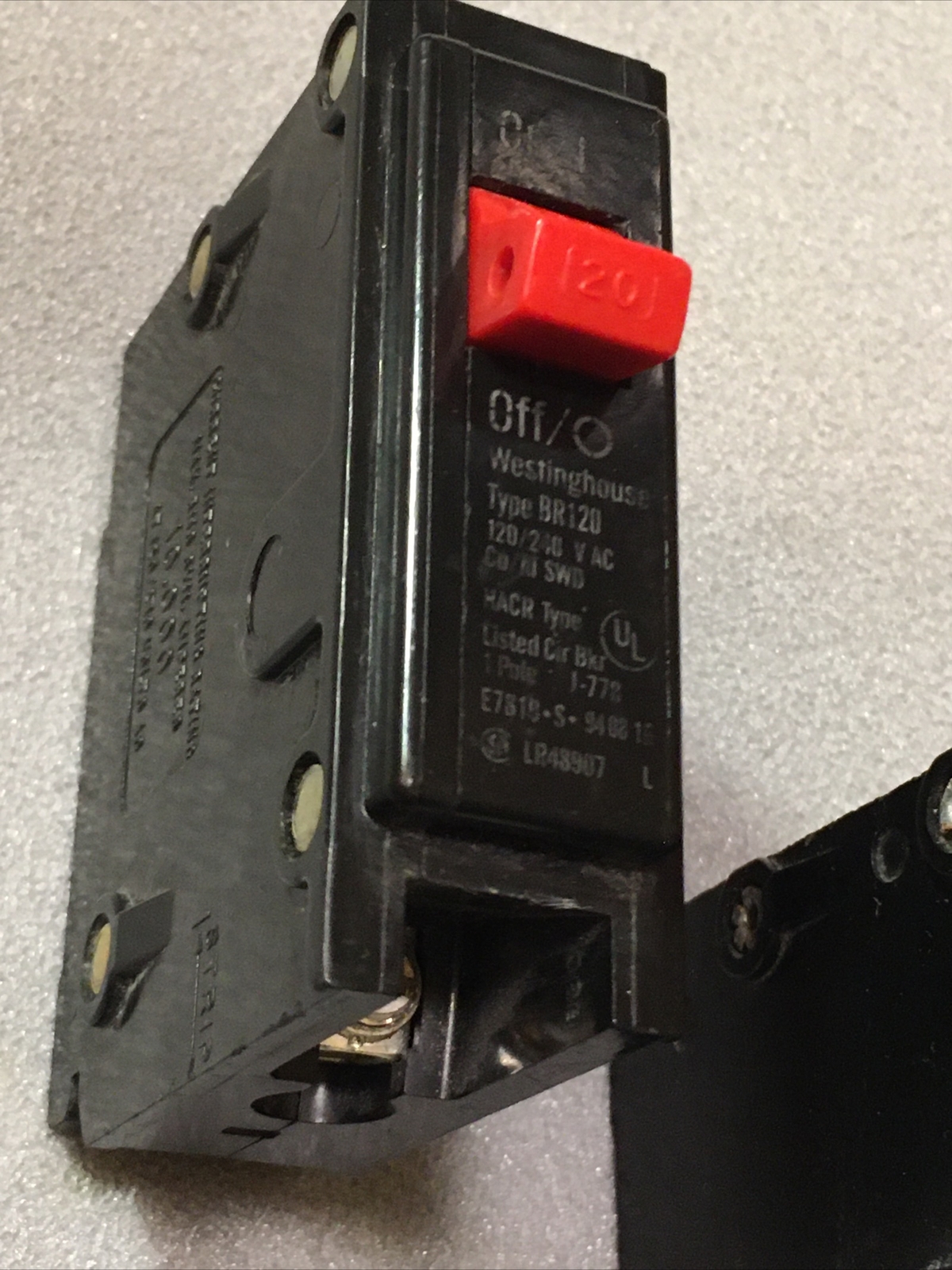 BRYANT WESTINGHOUSE BR120 C120 1 Pole 20 Amp Circuit Breaker – Red Handle