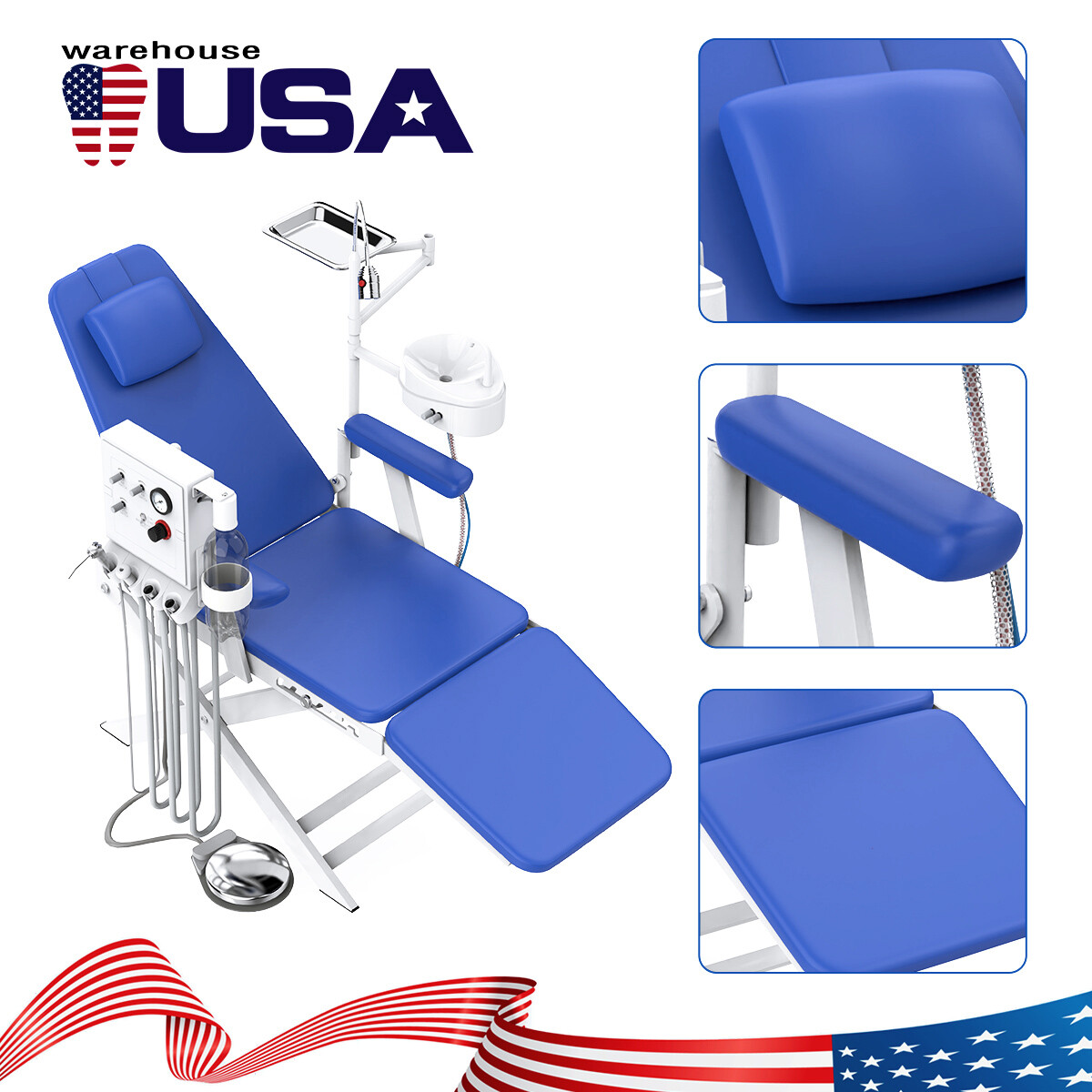 24L/40L Dental Silent Oil-Free Air Compressor Medical Pump/ Folding Chair