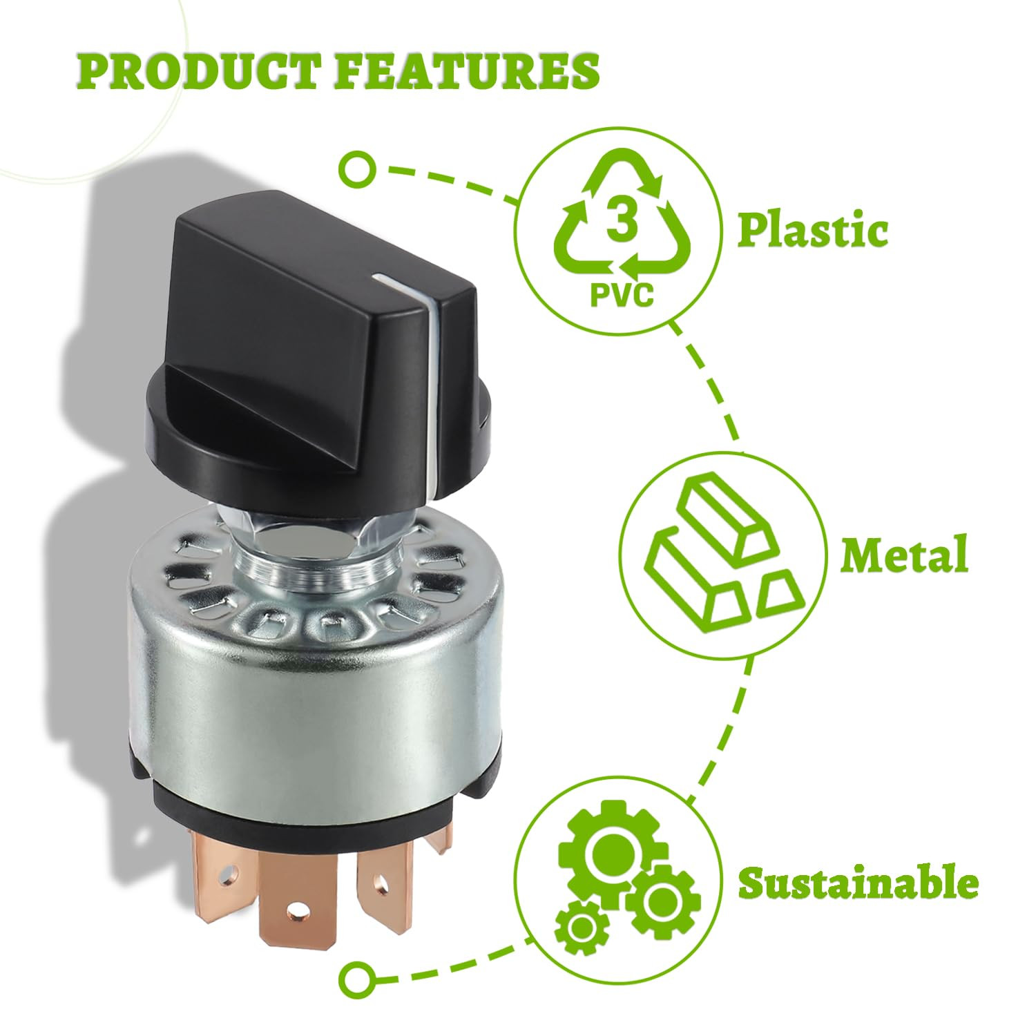 12A 250V/16A 125V Rotary Switch 4Position 3Speed Fan Heater Speed Selector Swit