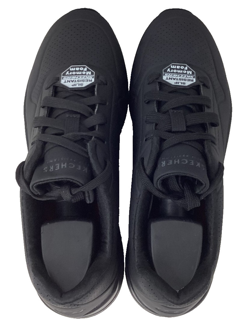 Skechers Women’s Work Relaxed Fit Uno SR Lace Up Shoes Black Size:9 122ST