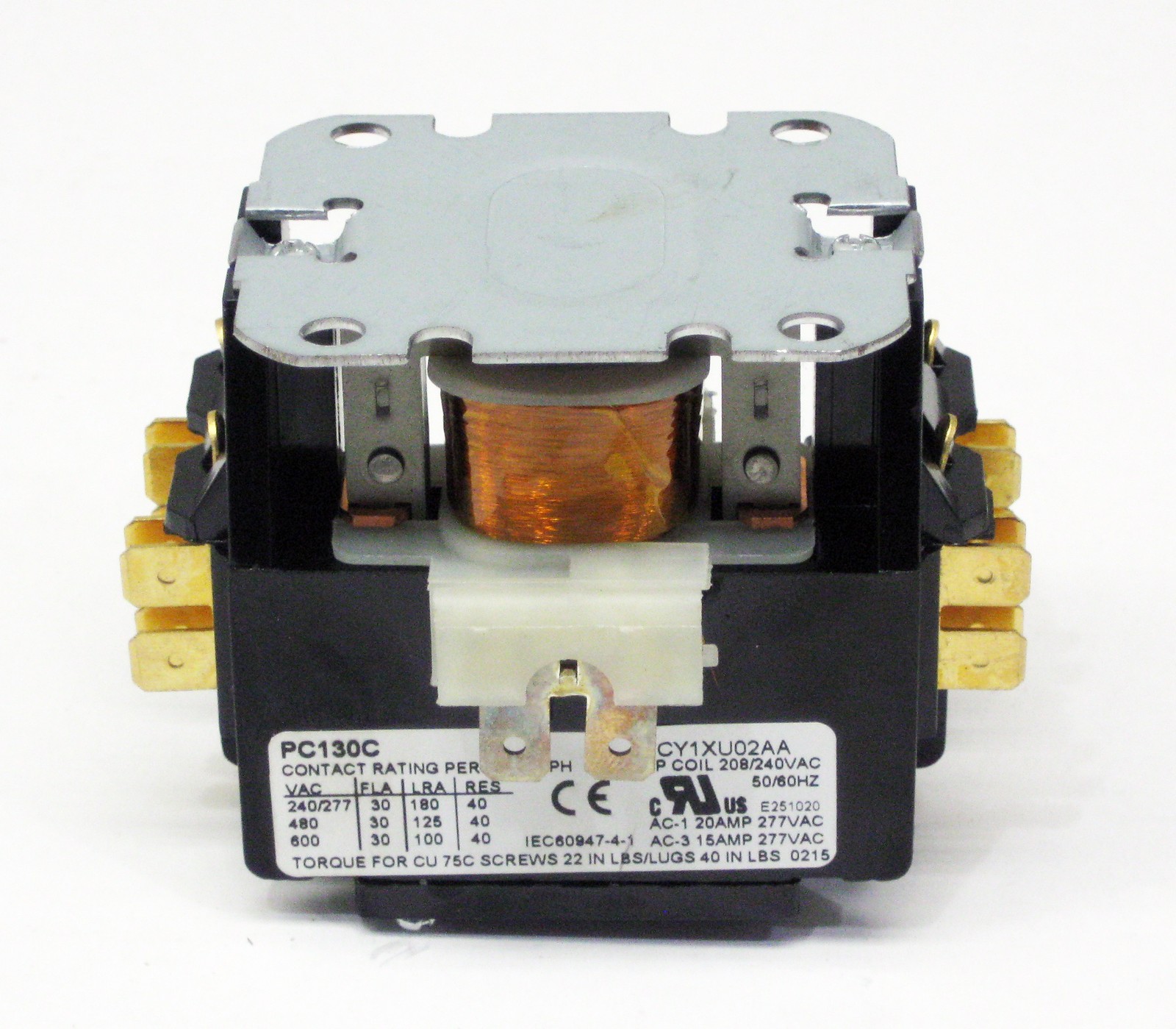 C130C Single One 1 Pole 30 Amps 208/240 Volts A/C Contactor 230 V coil