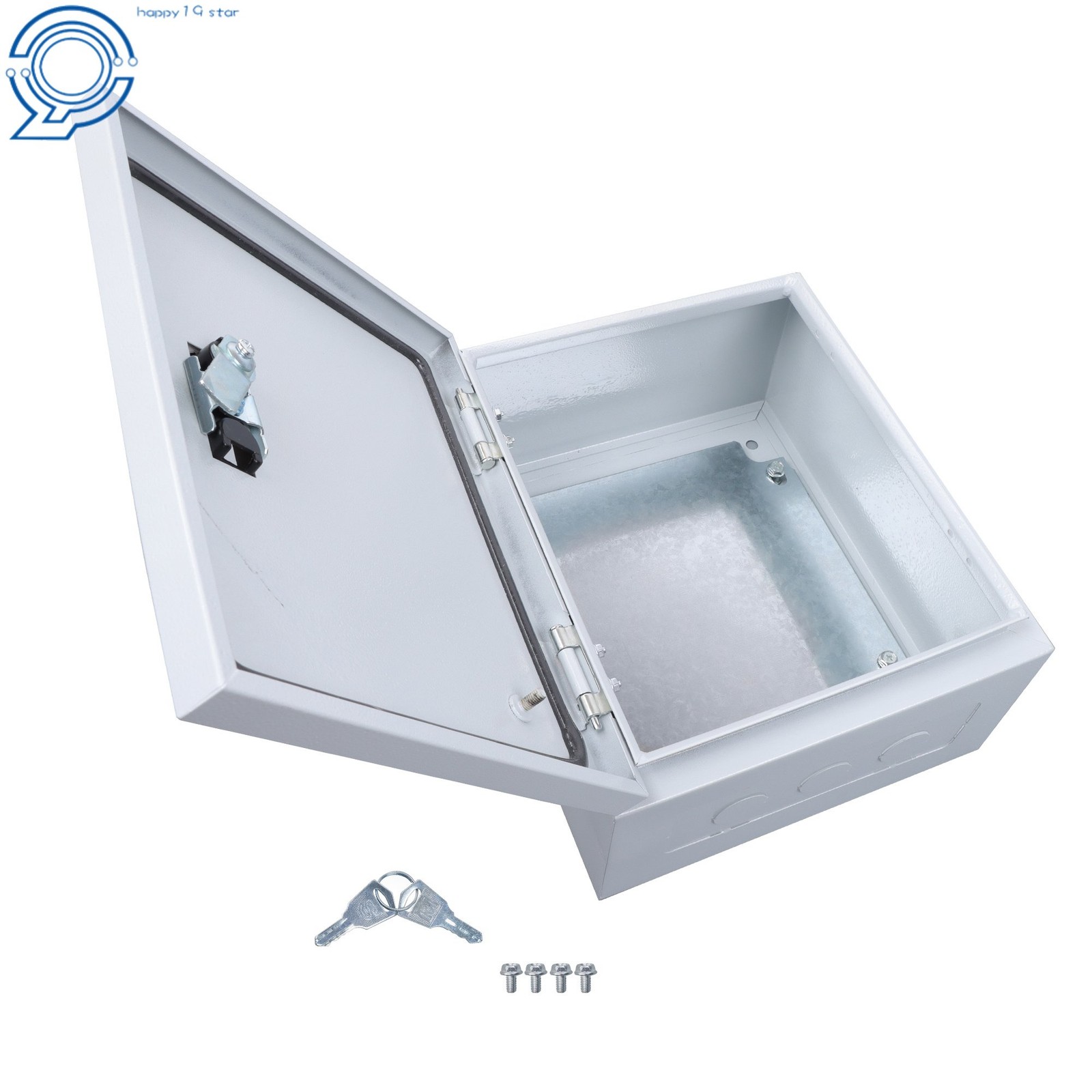 12x10x6″ NEMA 4X IP66 Steel Enclosure Box Weatherproof Lockable w/Mounting Plate