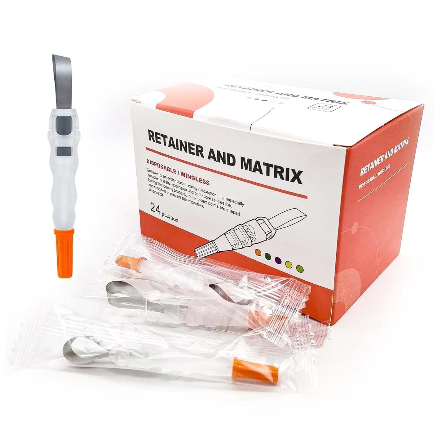 24pcs Dental Pro Matrix Bands Adjust Molar/Premolar Restoration Matrices Bands