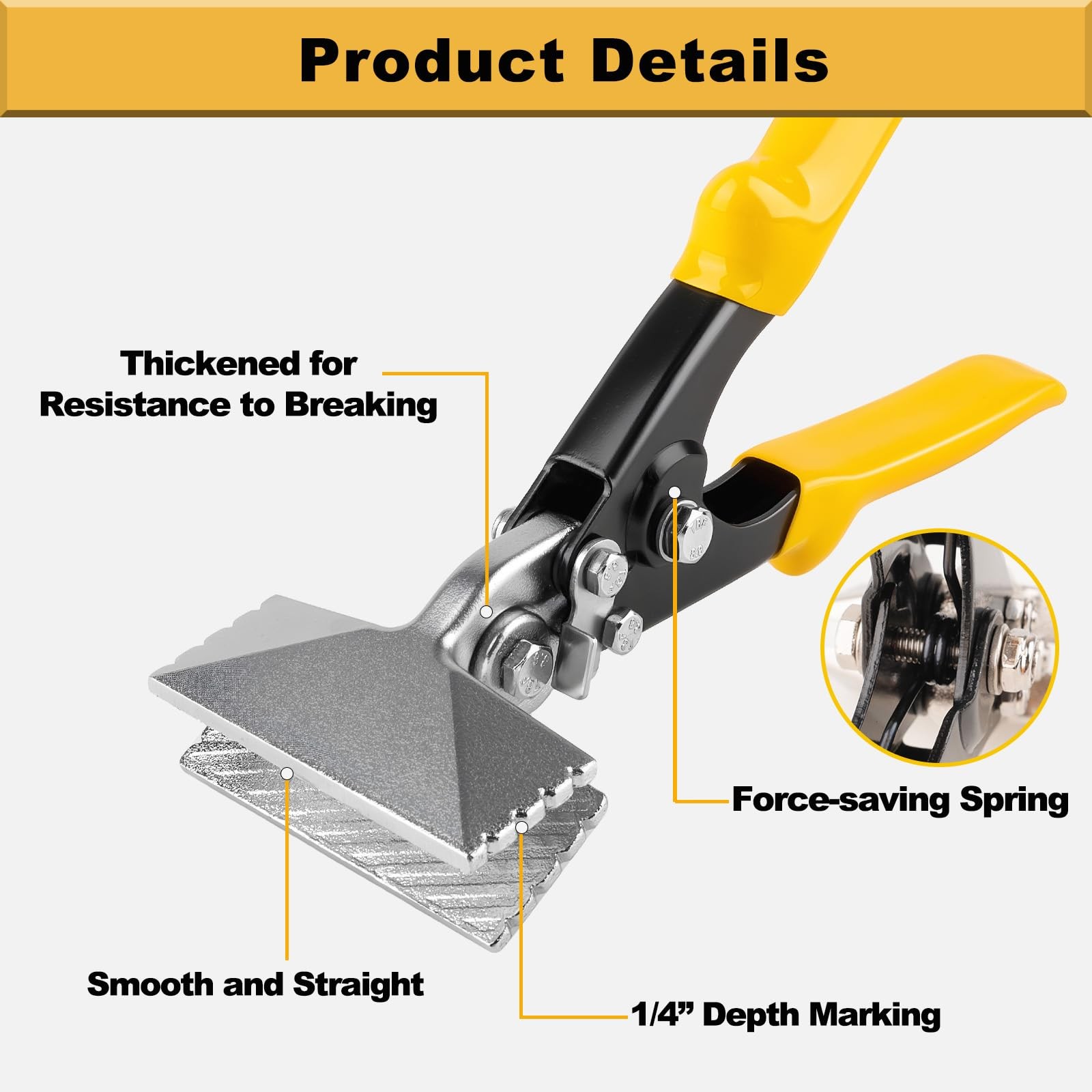 Rpeconu 3 Inch Sheet Metal Hand Seamer, TPR Handle Straight Jaw Bender, Heavy…